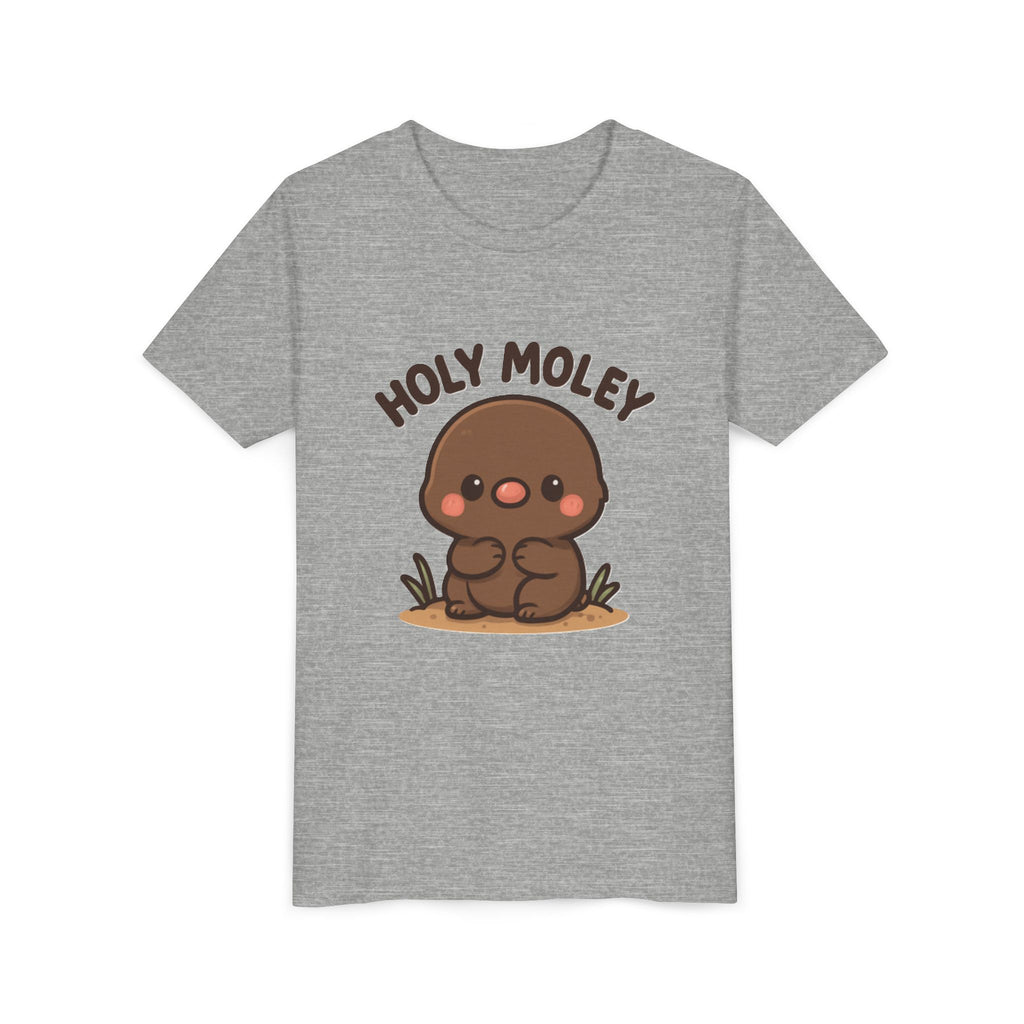 Holy Moley Kids Tee — Cute Cartoon Mole Youth Short Sleeve Shirt