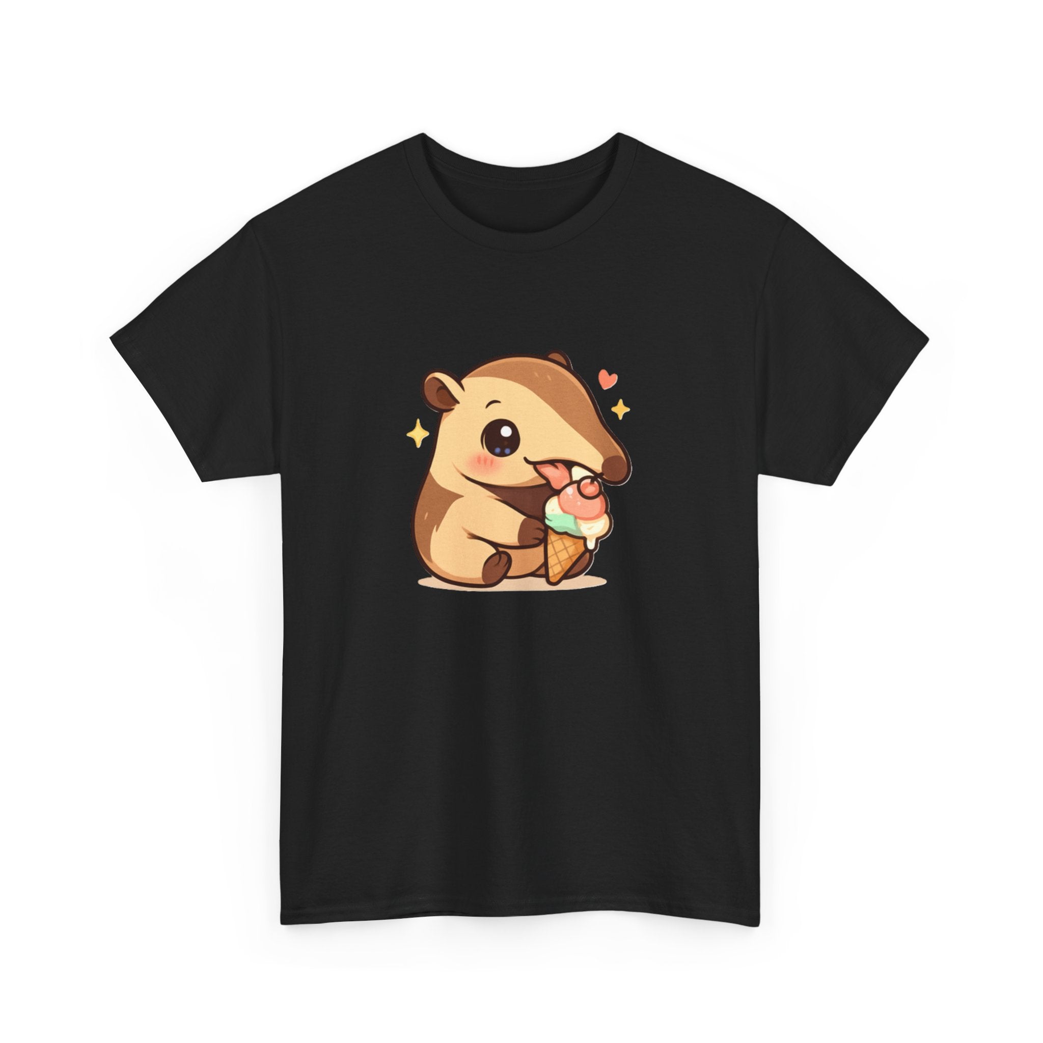Cute Anteater Eating Ice Cream T-Shirt — Kawaii Animal Tee - Adult