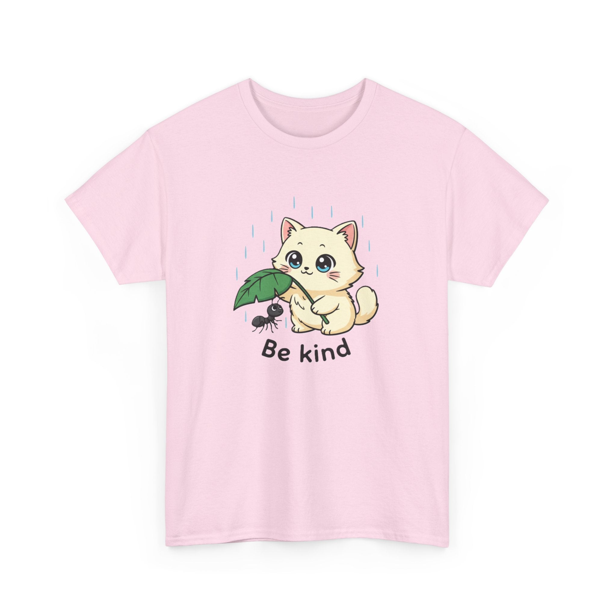 Be Kind Kitten T-Shirt — Cute Cat and Ant Illustration Tee - Adult