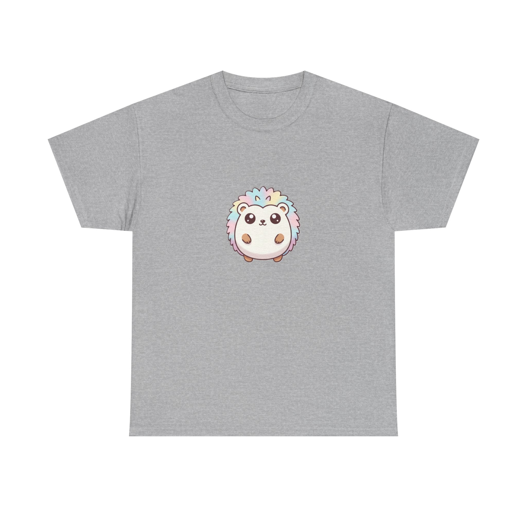 Cute Rainbow Hedgehog T-Shirt — Kawaii Animal Graphic Tee - Adult