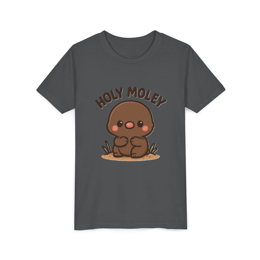 Holy Moley Kids Tee — Cute Cartoon Mole Youth Short Sleeve Shirt