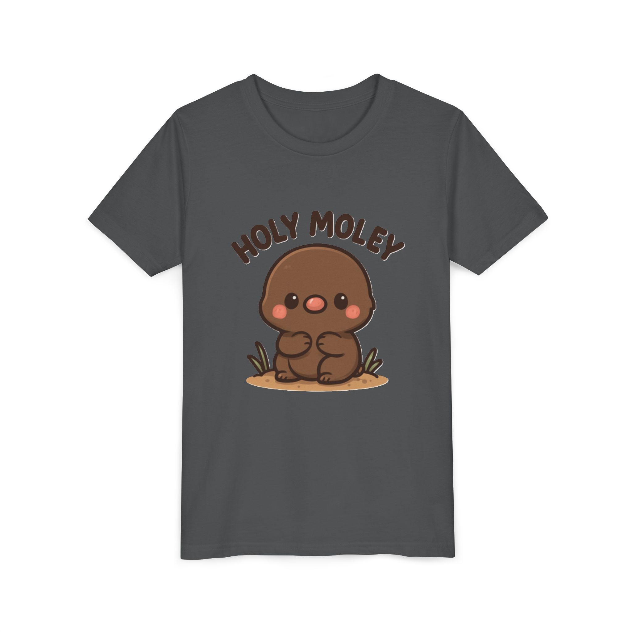 Holy Moley Kids Tee — Cute Cartoon Mole Youth Short Sleeve Shirt