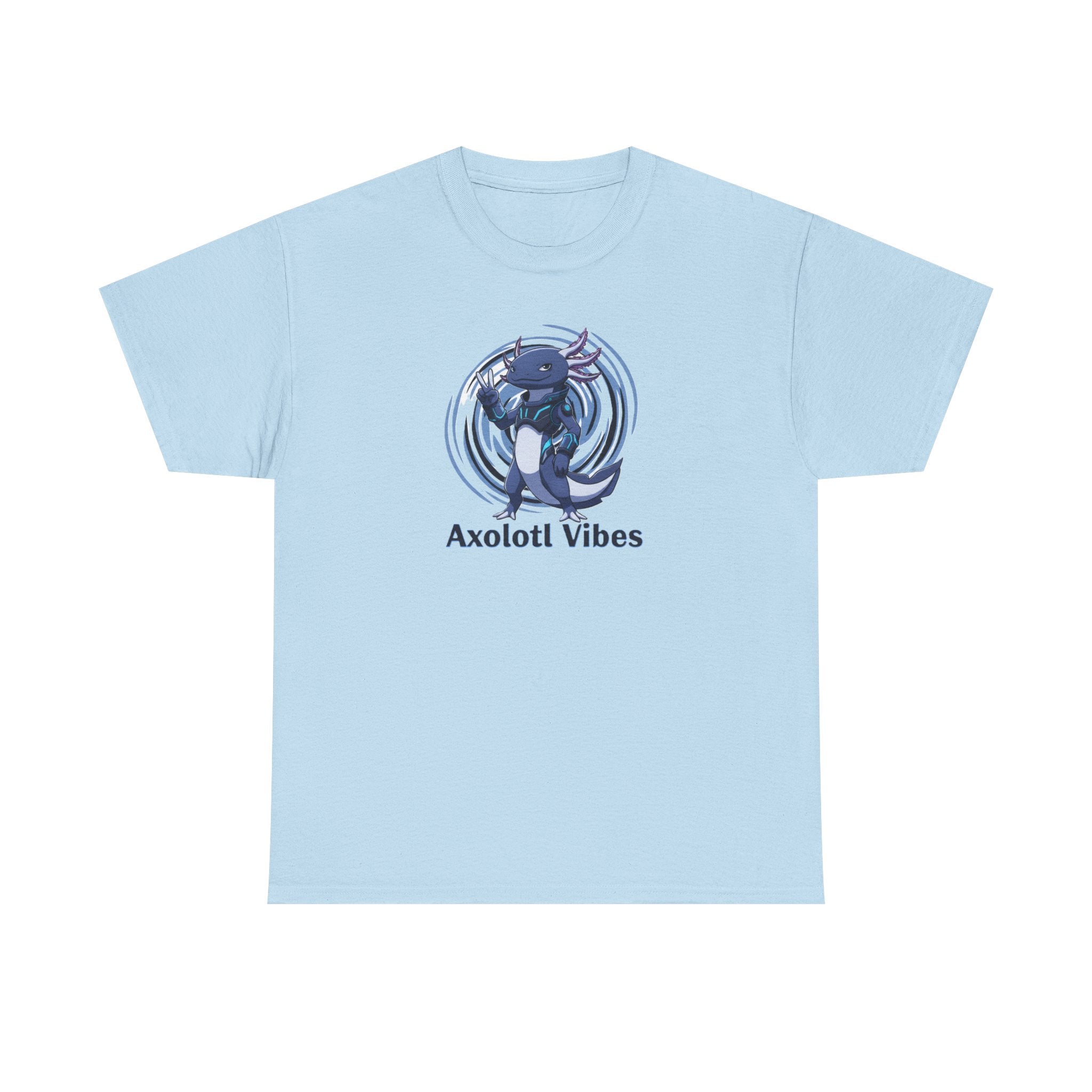Axolotl Vibes T-Shirt — Cool Blue Axolotl Graphic Tee - Adult