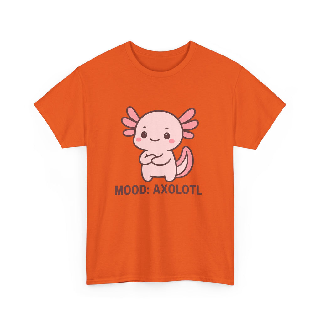 Axolotl Mood Tee — Cute Pink Axolotl Salamander Graphic T-Shirt - Adult