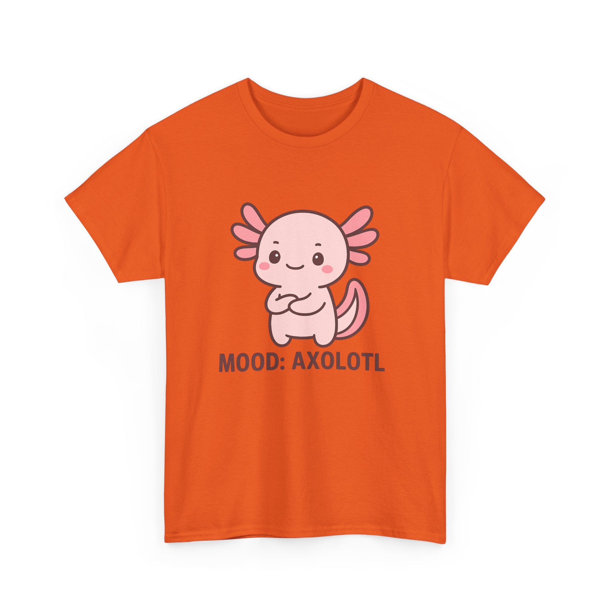 Axolotl Mood Tee — Cute Pink Axolotl Salamander Graphic T-Shirt - Adult