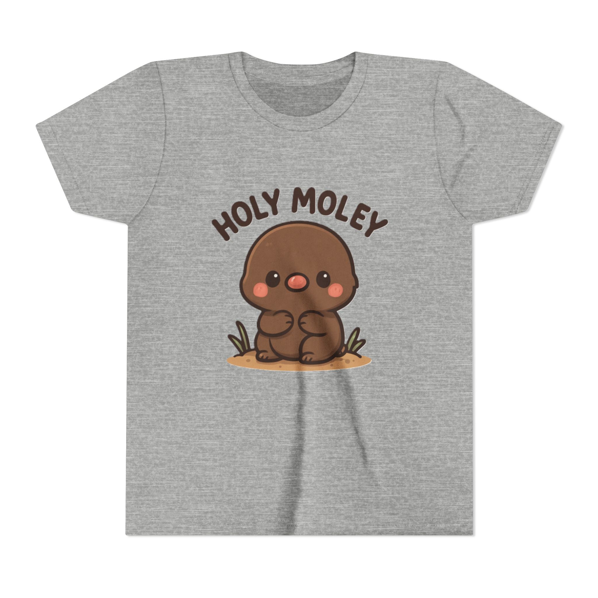 Holy Moley Kids Tee — Cute Cartoon Mole Youth Short Sleeve Shirt