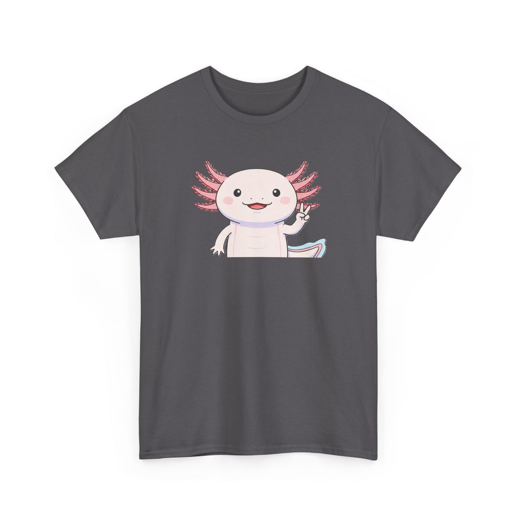 Axolotl Cute Cartoon T‑Shirt — Adorable Pink Axolotl Graphic Tee - Adult
