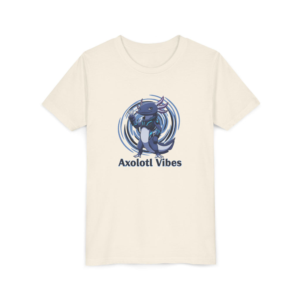 Youth Tee - 'Axolotl Vibes' Cute Axolotl Salamander Graphic Shirt - Kids