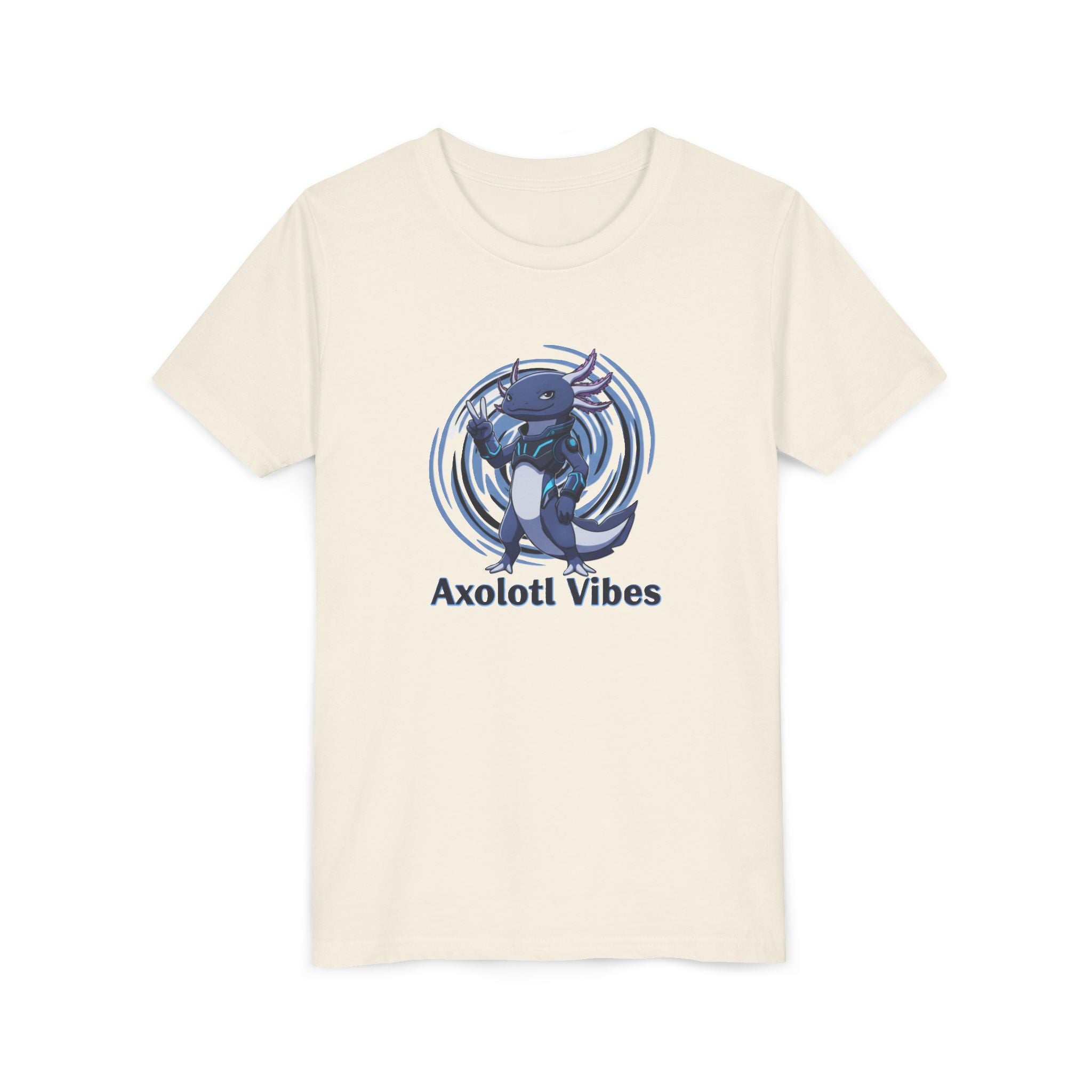 Youth Tee - 'Axolotl Vibes' Cute Axolotl Salamander Graphic Shirt - Kids