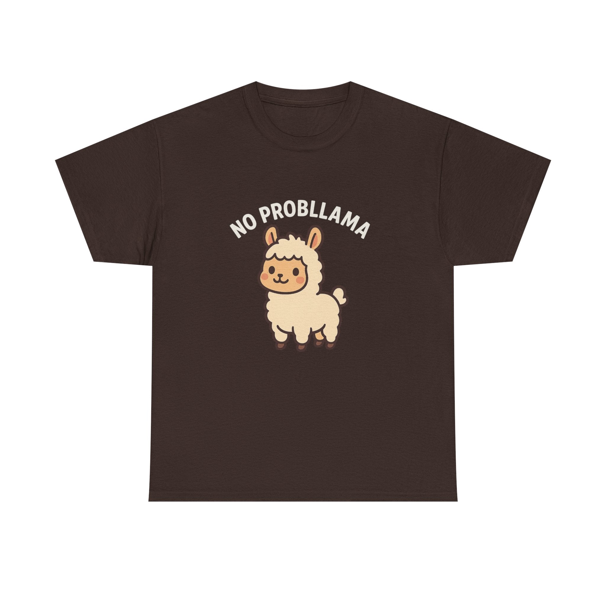 T‑Shirt — Cute “No Probllama” Llama Graphic Tee - Adult