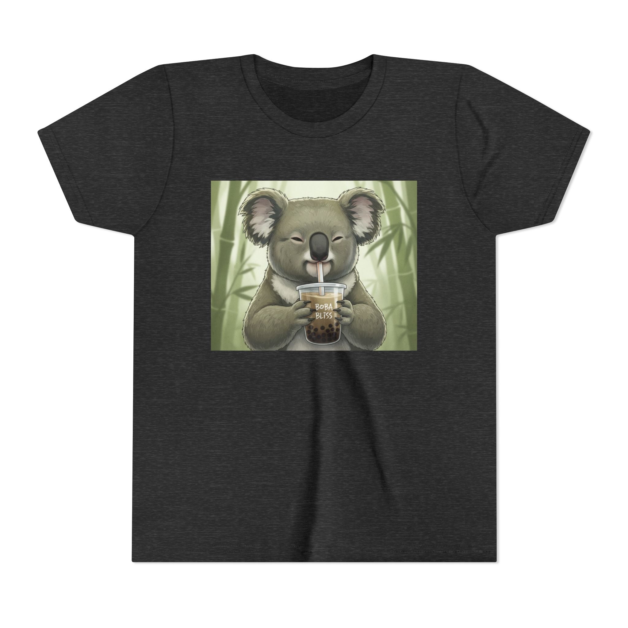 Kids Koala Boba Tea Time T‑Shirt — Cute Koala Drinking Bubble Tea Youth Tee - Kids