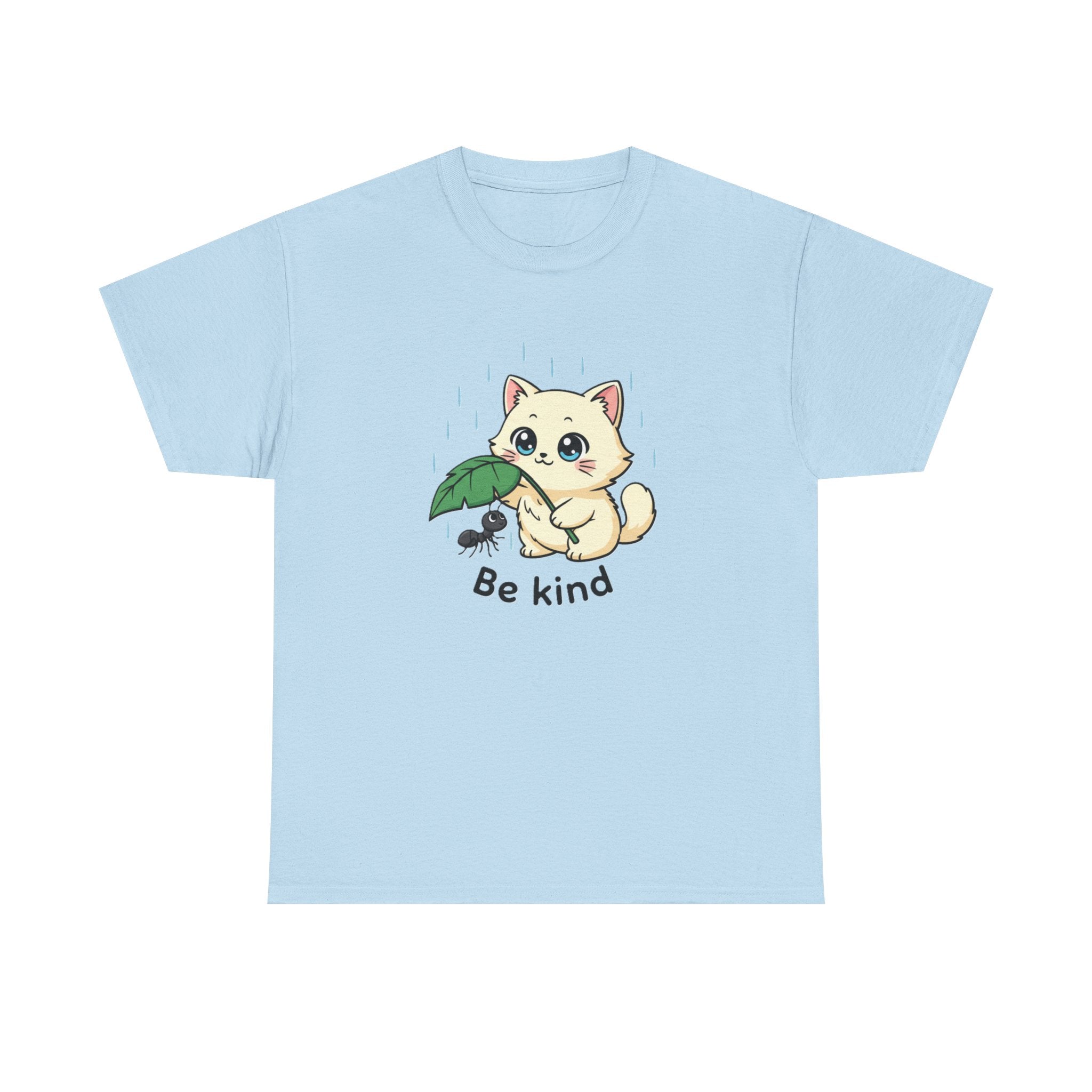 Be Kind Kitten T-Shirt — Cute Cat and Ant Illustration Tee - Adult