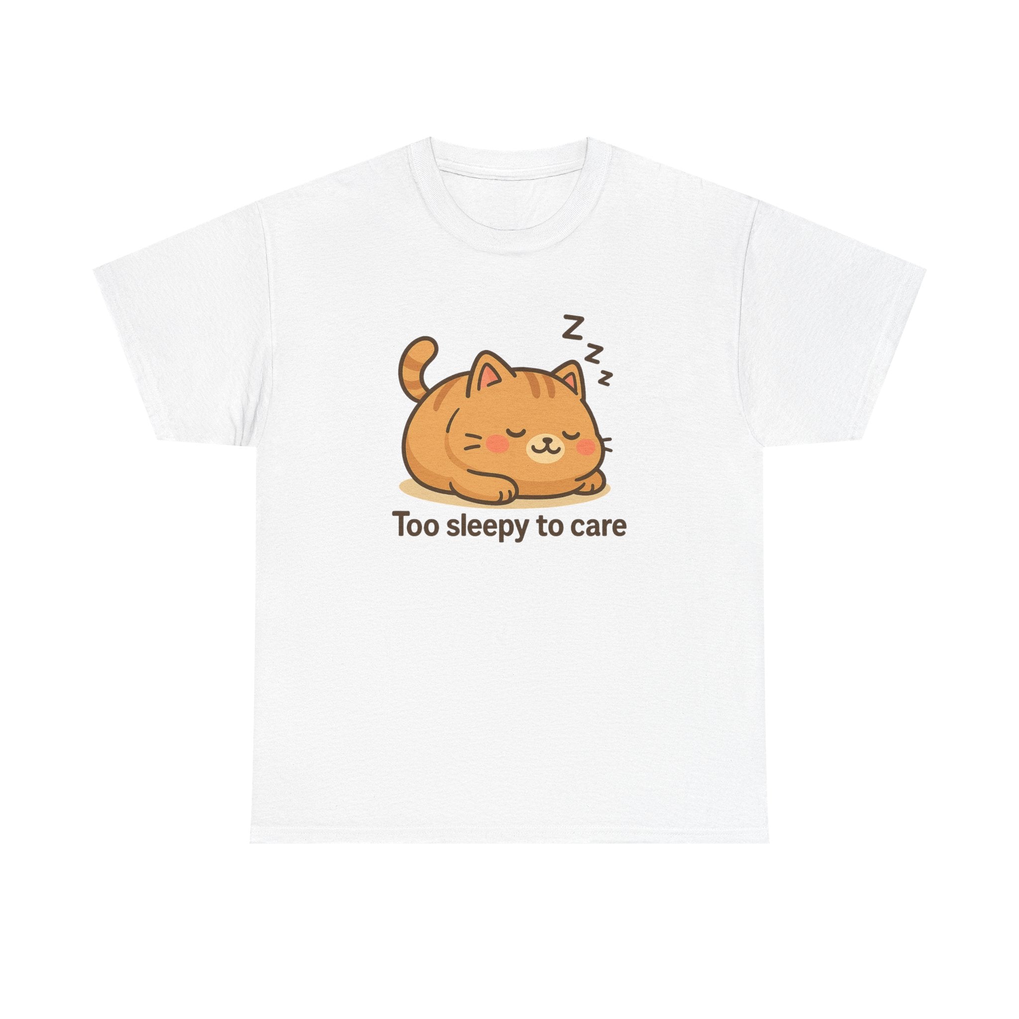 Too Sleepy to Care Cat T-Shirt - Adult