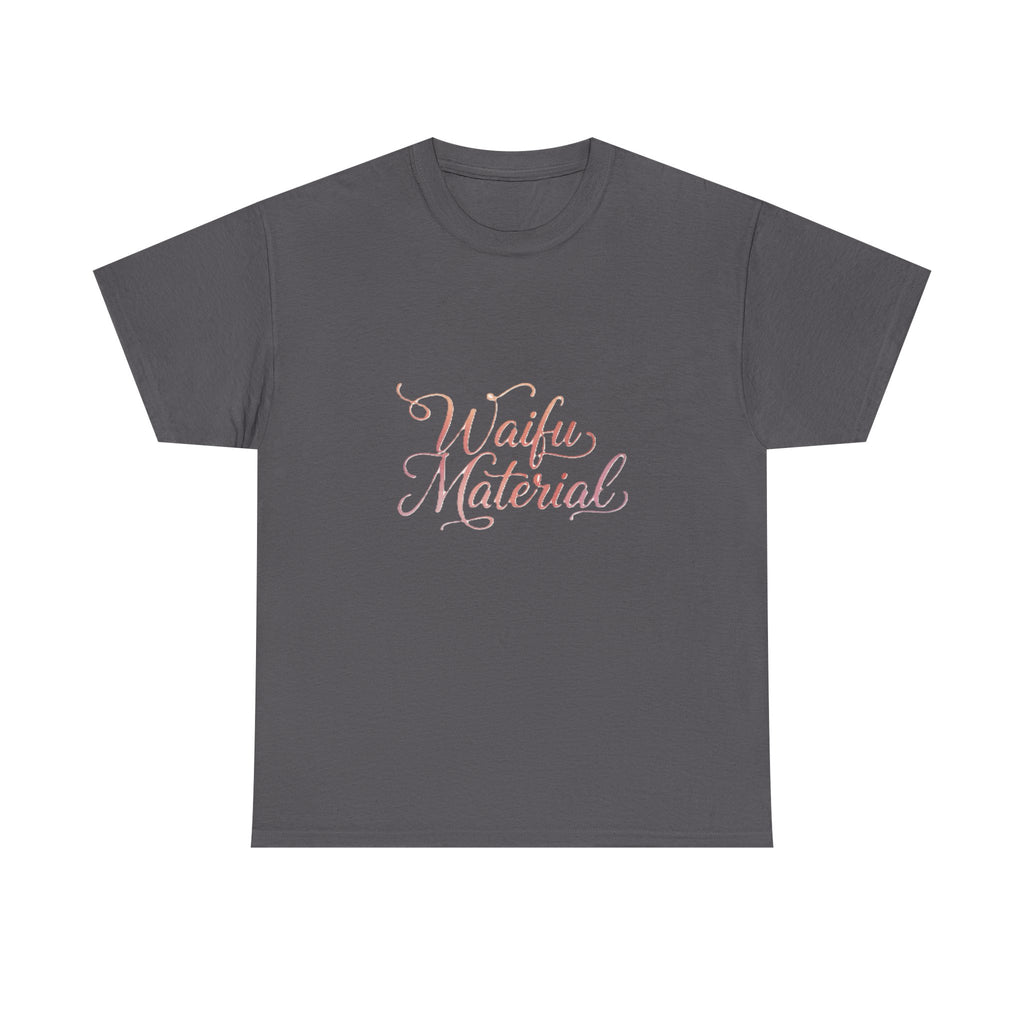 Waifu Material T-Shirt — Cute Pastel Script Anime Fan Tee - Adult