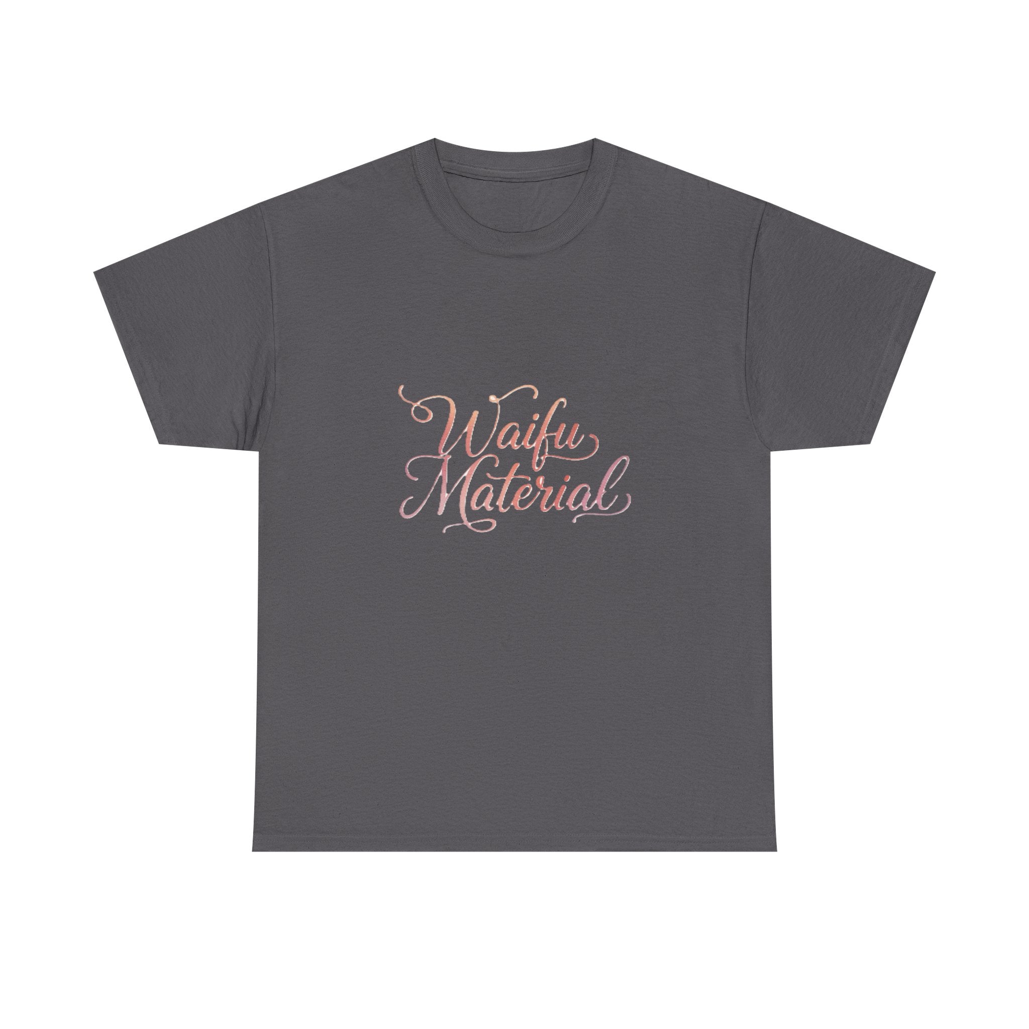 Waifu Material T-Shirt — Cute Pastel Script Anime Fan Tee - Adult