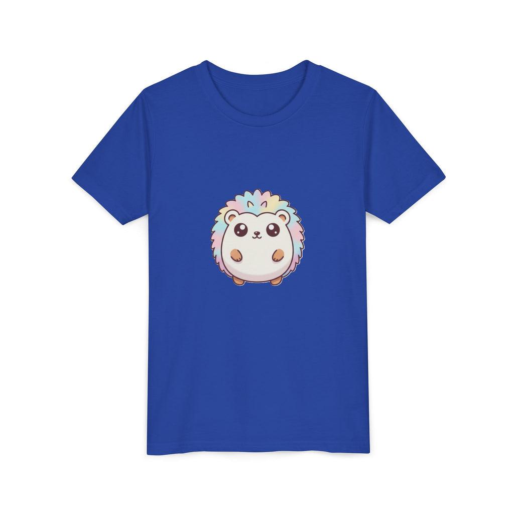 Kids Rainbow Hedgehog T‑Shirt — Cute Pastel Animal Youth Tee