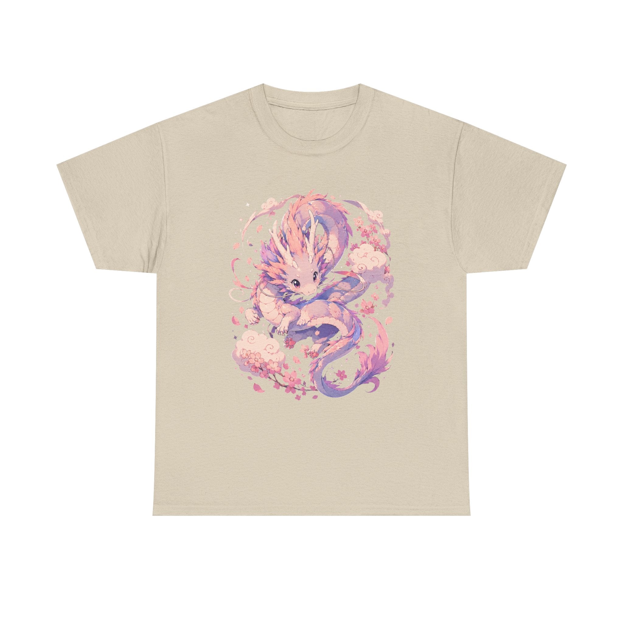Dragon Fox Tee — Pastel Mythical Creature Graphic Shirt - Adult