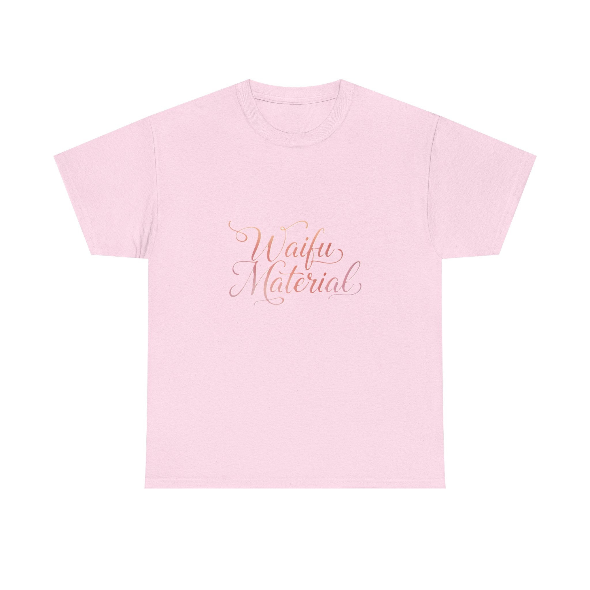 Waifu Material T-Shirt — Cute Pastel Script Anime Fan Tee - Adult