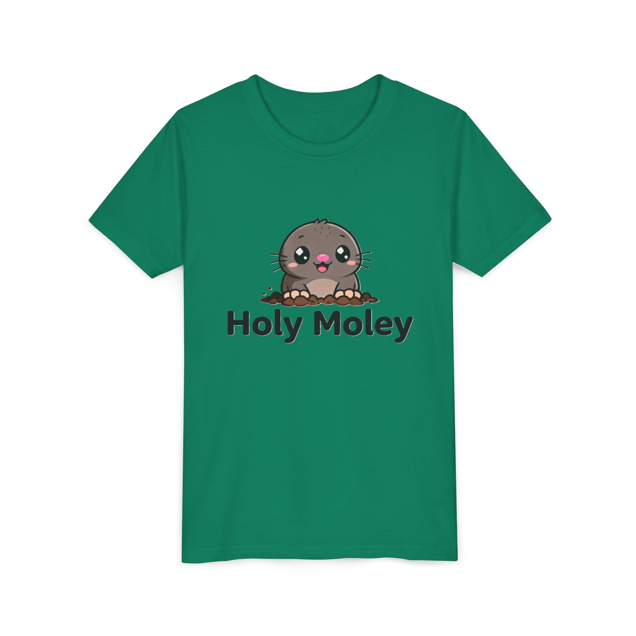 Youth Tee — Cute 'Holy Moley' Mole Kids T‑Shirt (Playful Animal Pun)