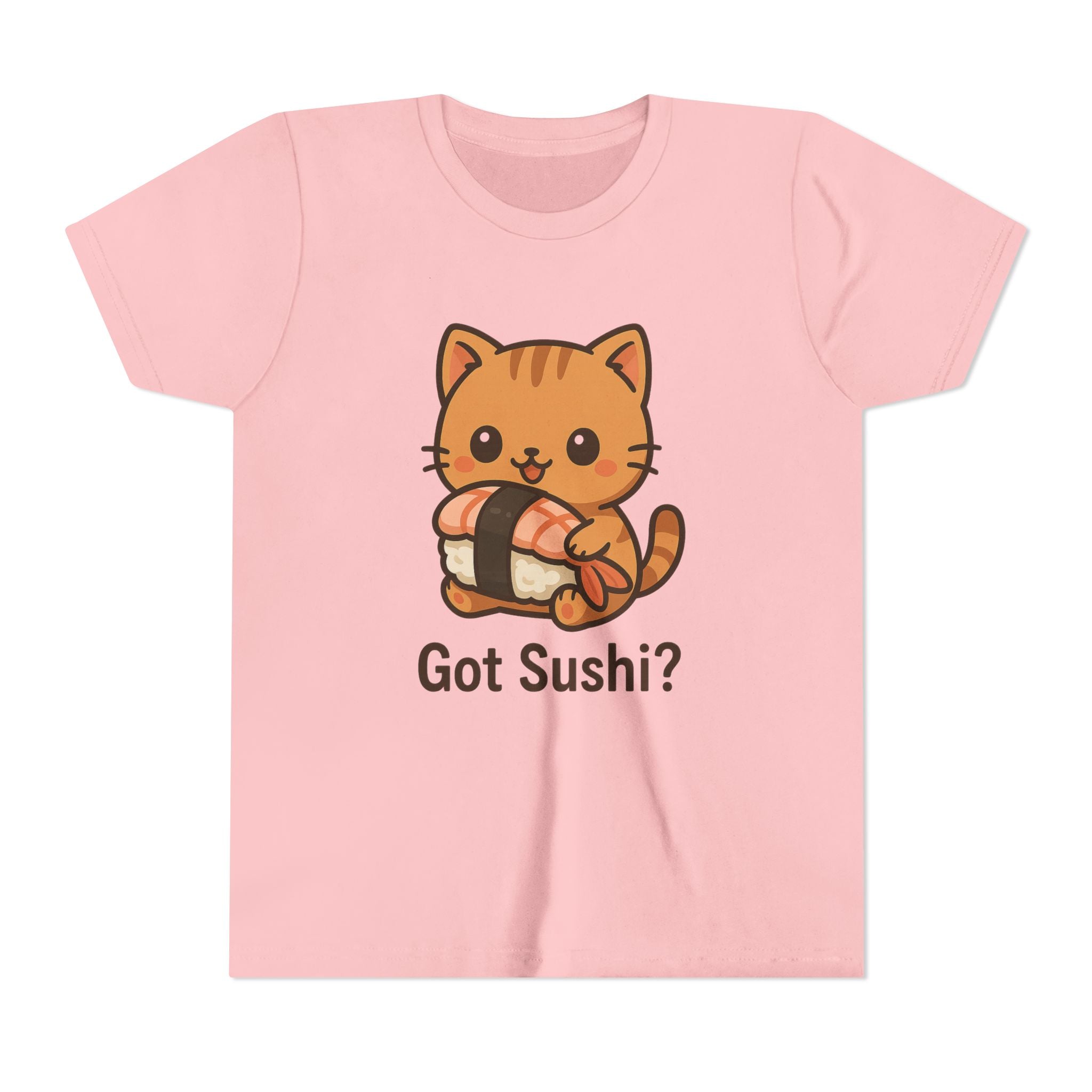 Kids 'Got Sushi?' Cute Cat Sushi Graphic Tee — Youth Short Sleeve Shirt