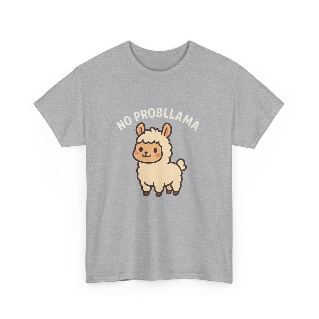 T‑Shirt — Cute “No Probllama” Llama Graphic Tee - Adult