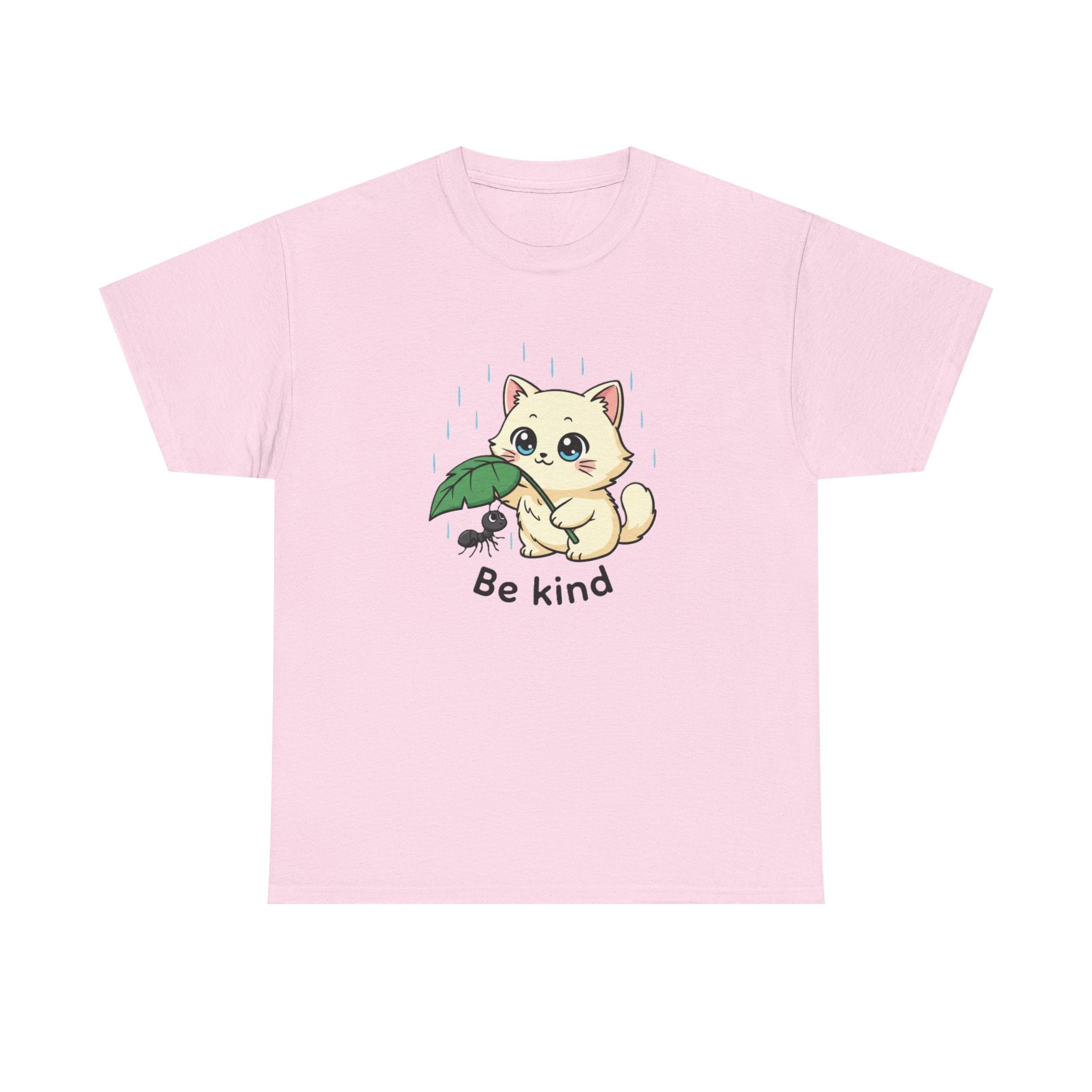 Be Kind Kitten T-Shirt — Cute Cat and Ant Illustration Tee - Adult