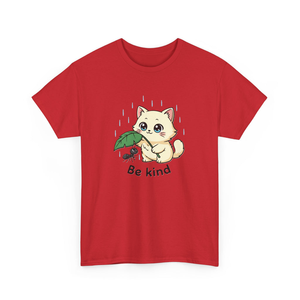 Be Kind Kitten T-Shirt — Cute Cat and Ant Illustration Tee - Adult