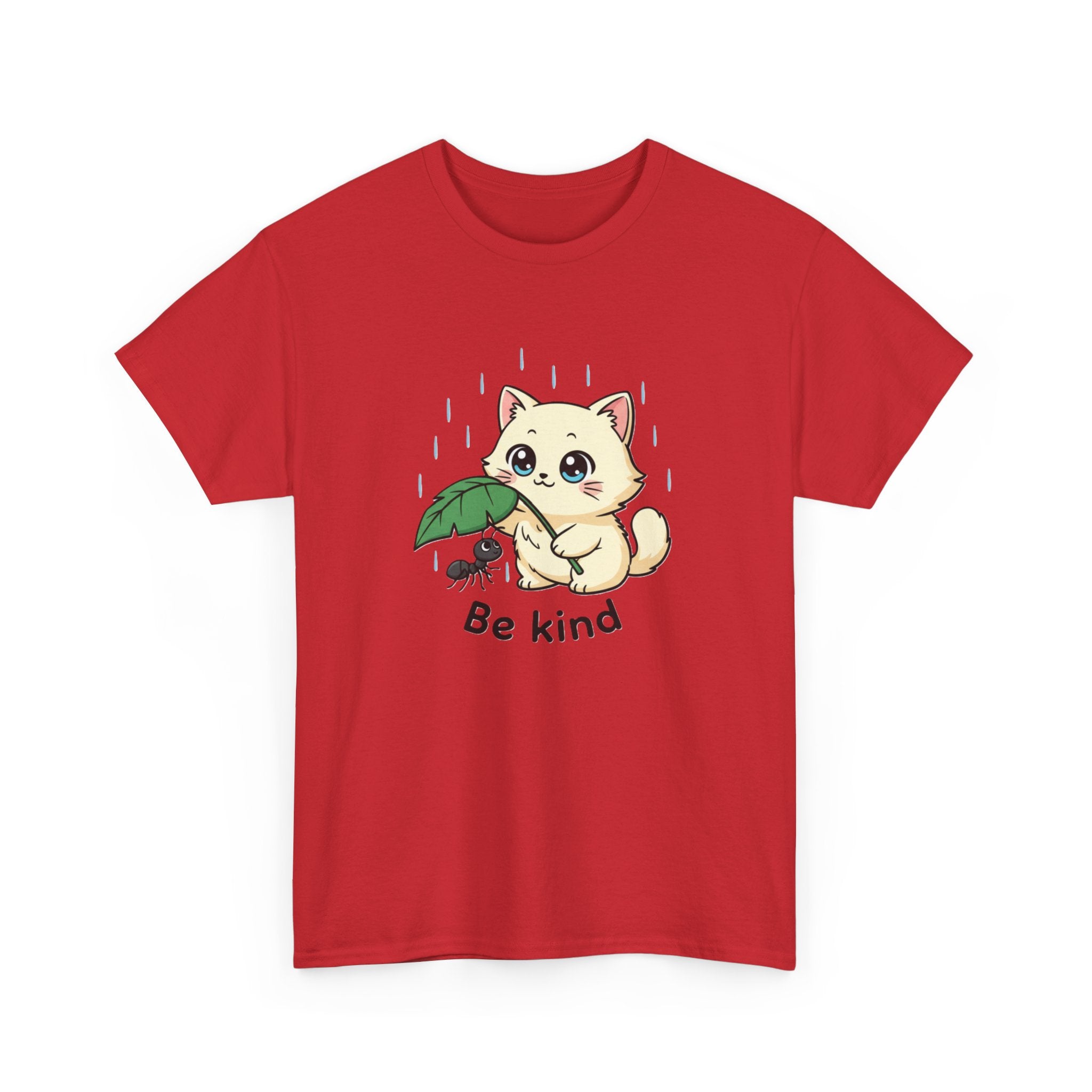 Be Kind Kitten T-Shirt — Cute Cat and Ant Illustration Tee - Adult