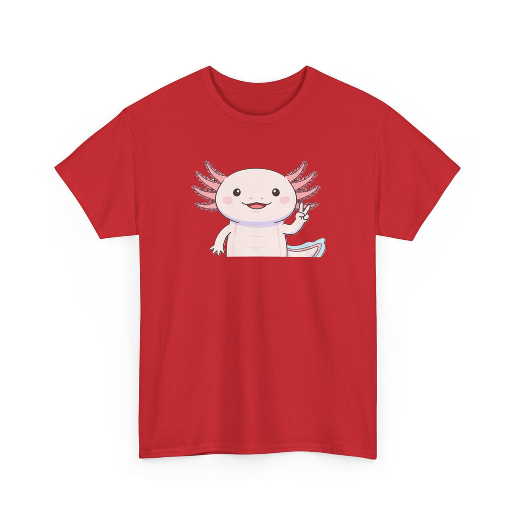 Axolotl Cute Cartoon T‑Shirt — Adorable Pink Axolotl Graphic Tee - Adult