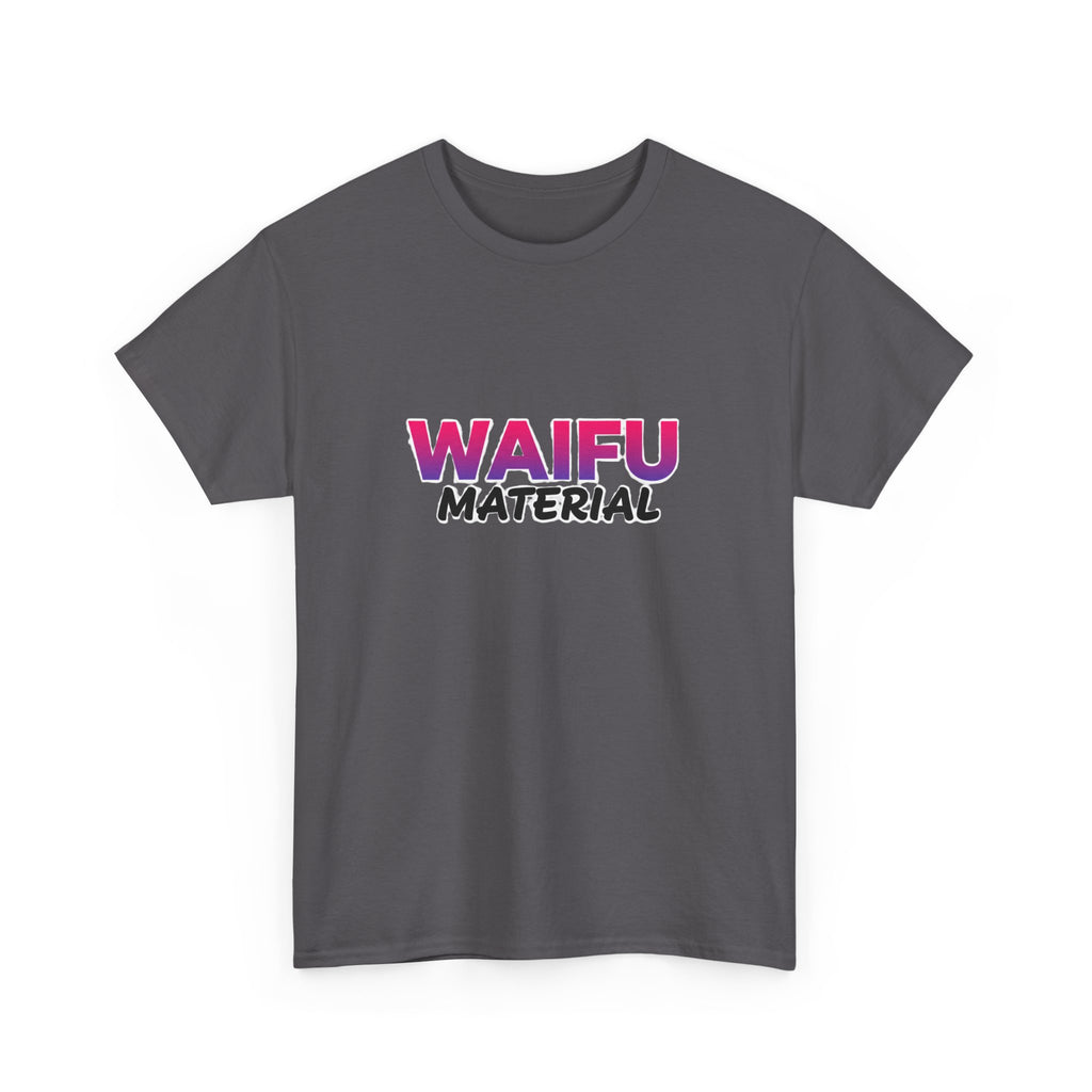 Waifu Material T-Shirt — Cute Anime Text Tee for Otaku Fans - Adult