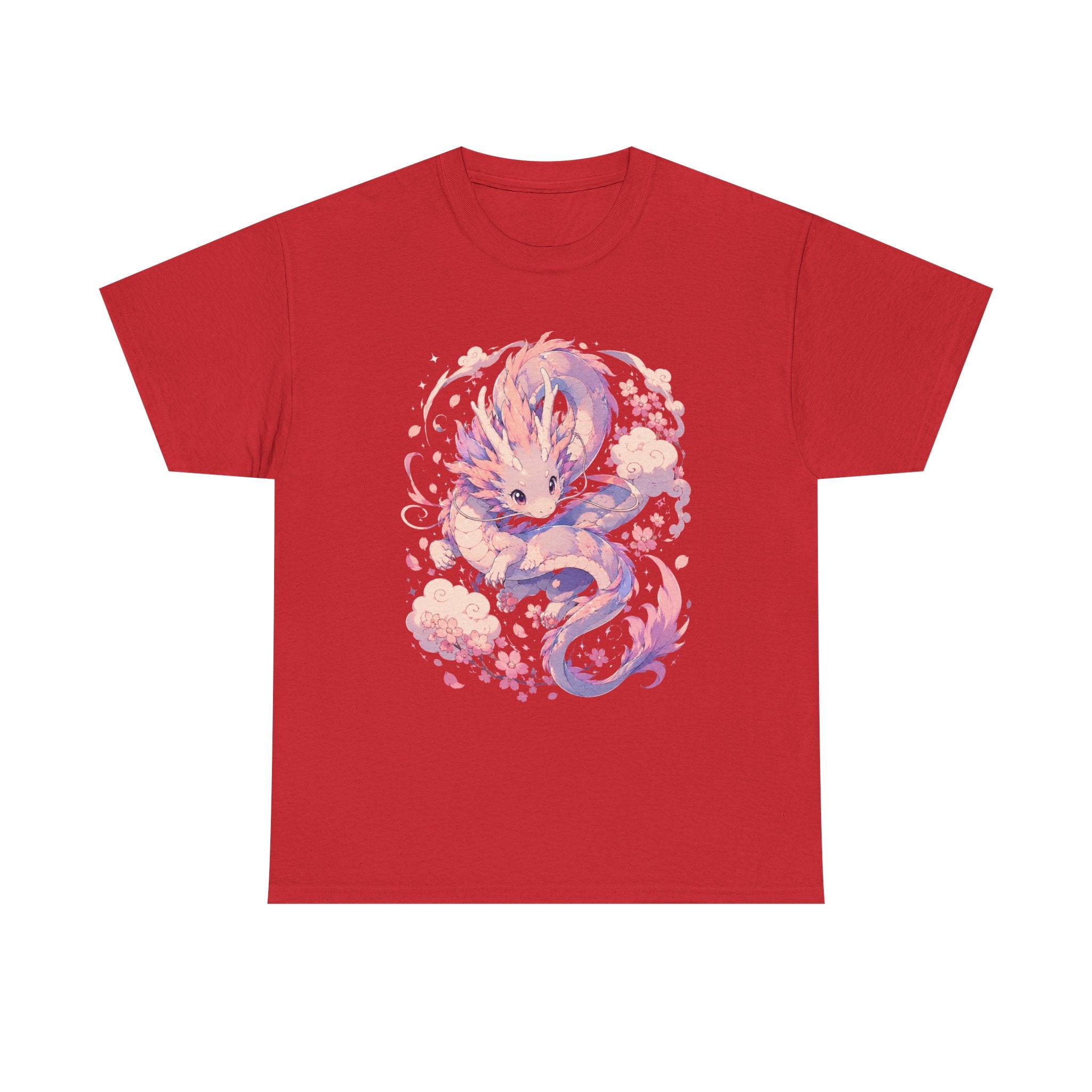 Dragon Fox Tee — Pastel Mythical Creature Graphic Shirt - Adult