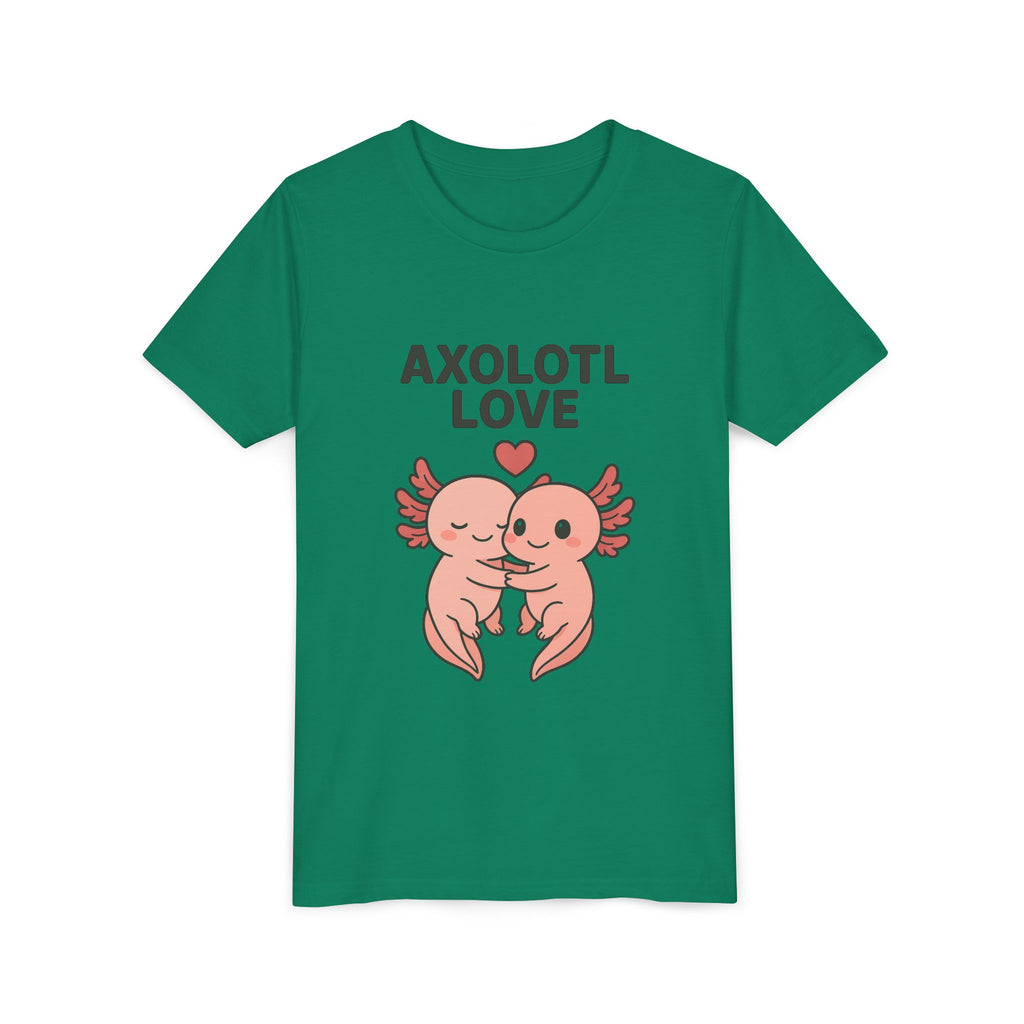 Axolotl Love Youth Tee – Cute Hugging Axolotl Salamander Kids Shirt - Kids