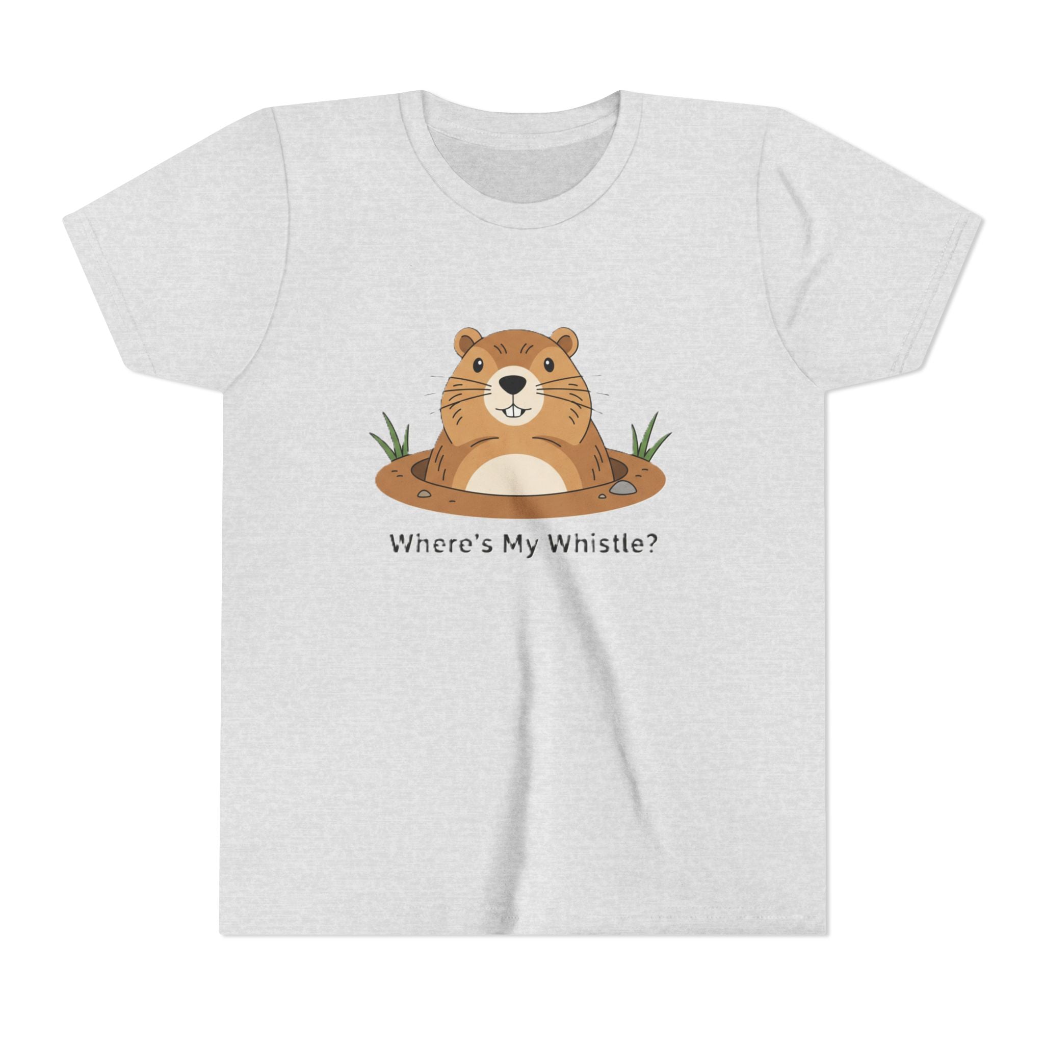 Groundhog Day Kid’s Tee — "Where's My Whistle?" Groundhog Graphic Youth T-Shirt