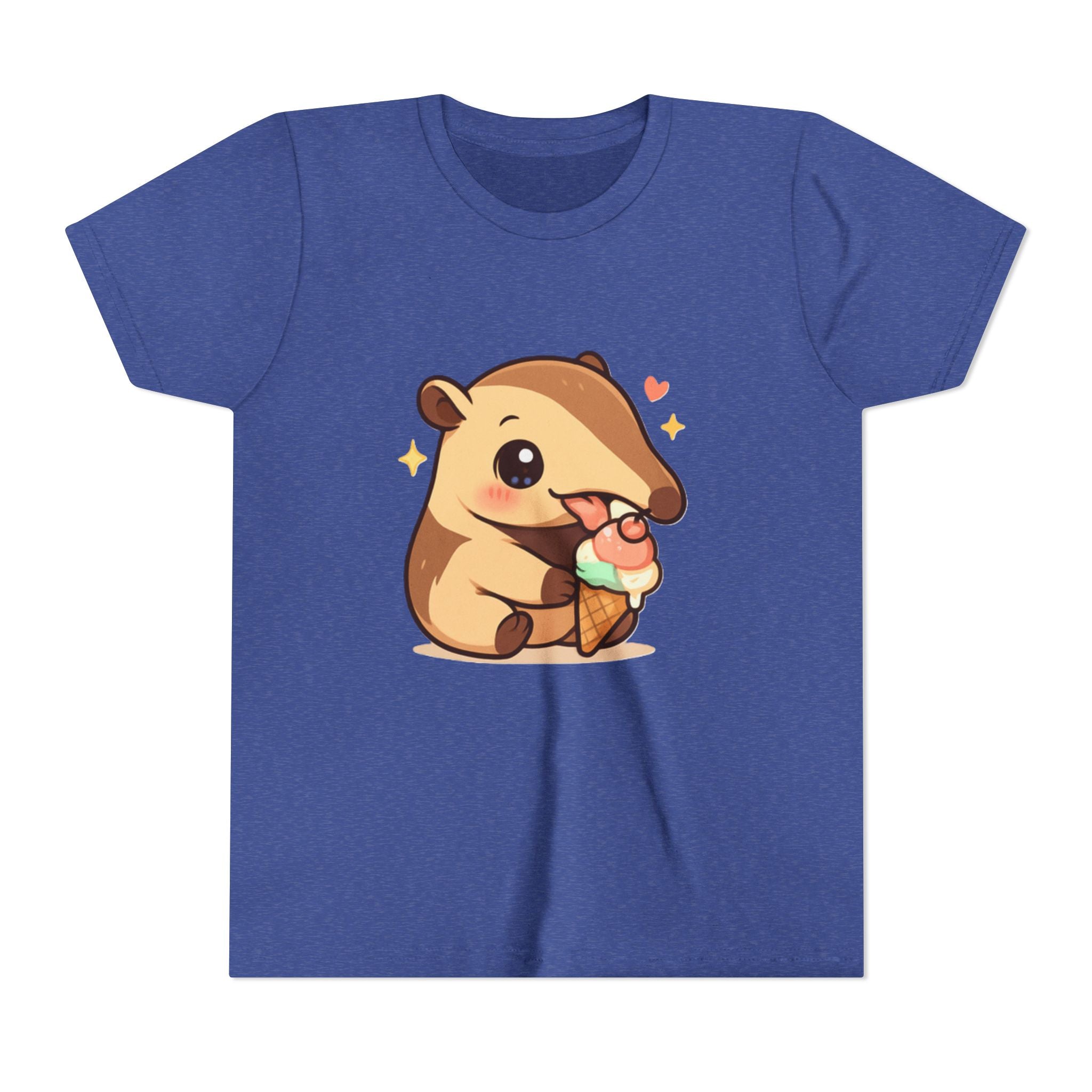 Cute Anteater Kids Tee – Kawaii Anteater Eating Ice Cream T-Shirt for Toddlers & Children
