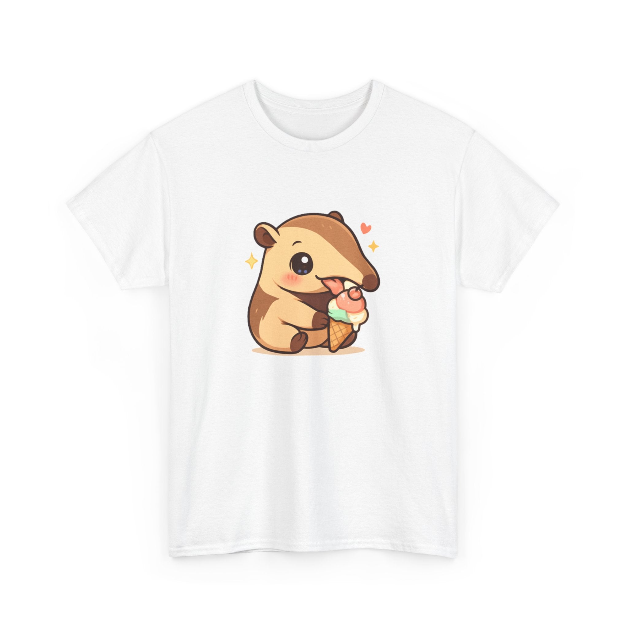 Cute Anteater Eating Ice Cream T-Shirt — Kawaii Animal Tee - Adult