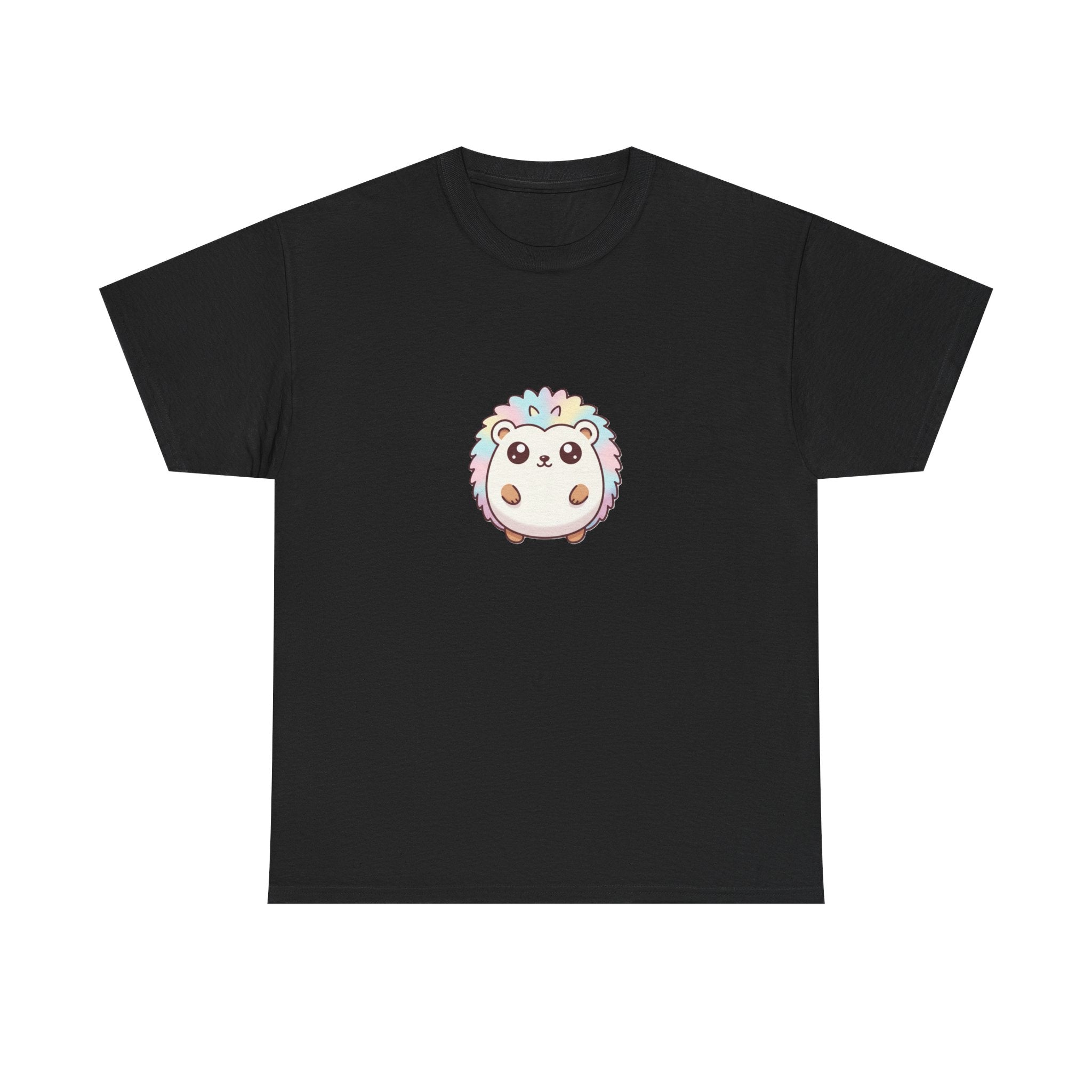 Cute Rainbow Hedgehog T-Shirt — Kawaii Animal Graphic Tee - Adult