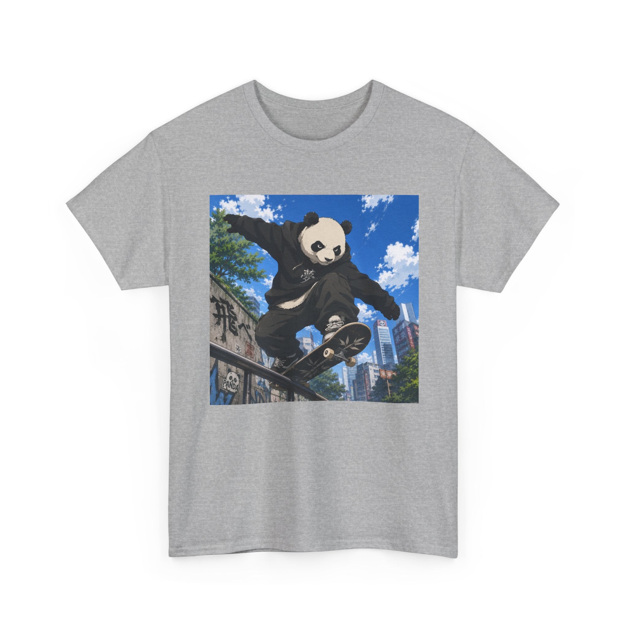 Panda Skateboarder T-Shirt — Urban Skate Panda Graphic Tee - Adult