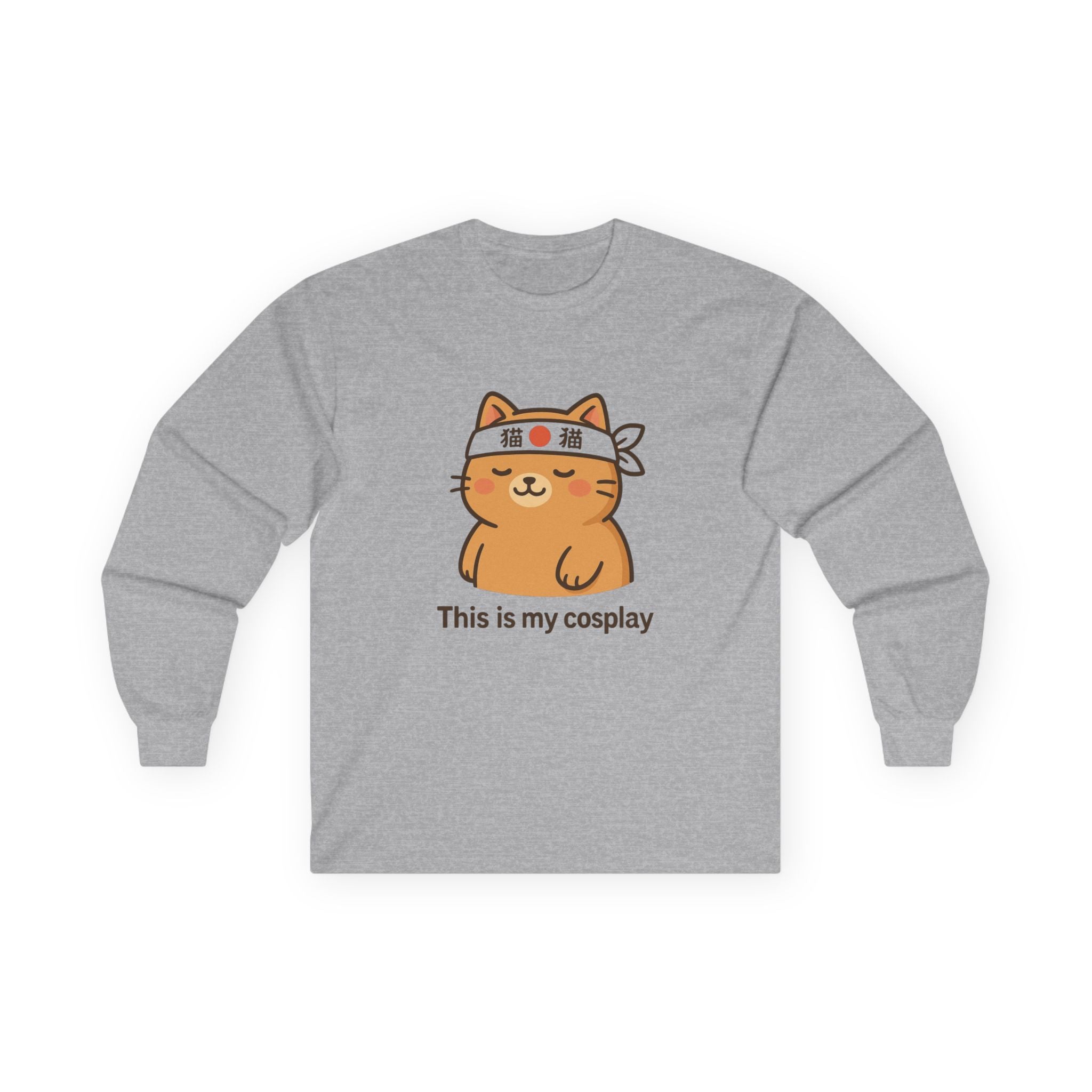 Cute Cat 'This Is My Cosplay' Long Sleeve Tee - Adult