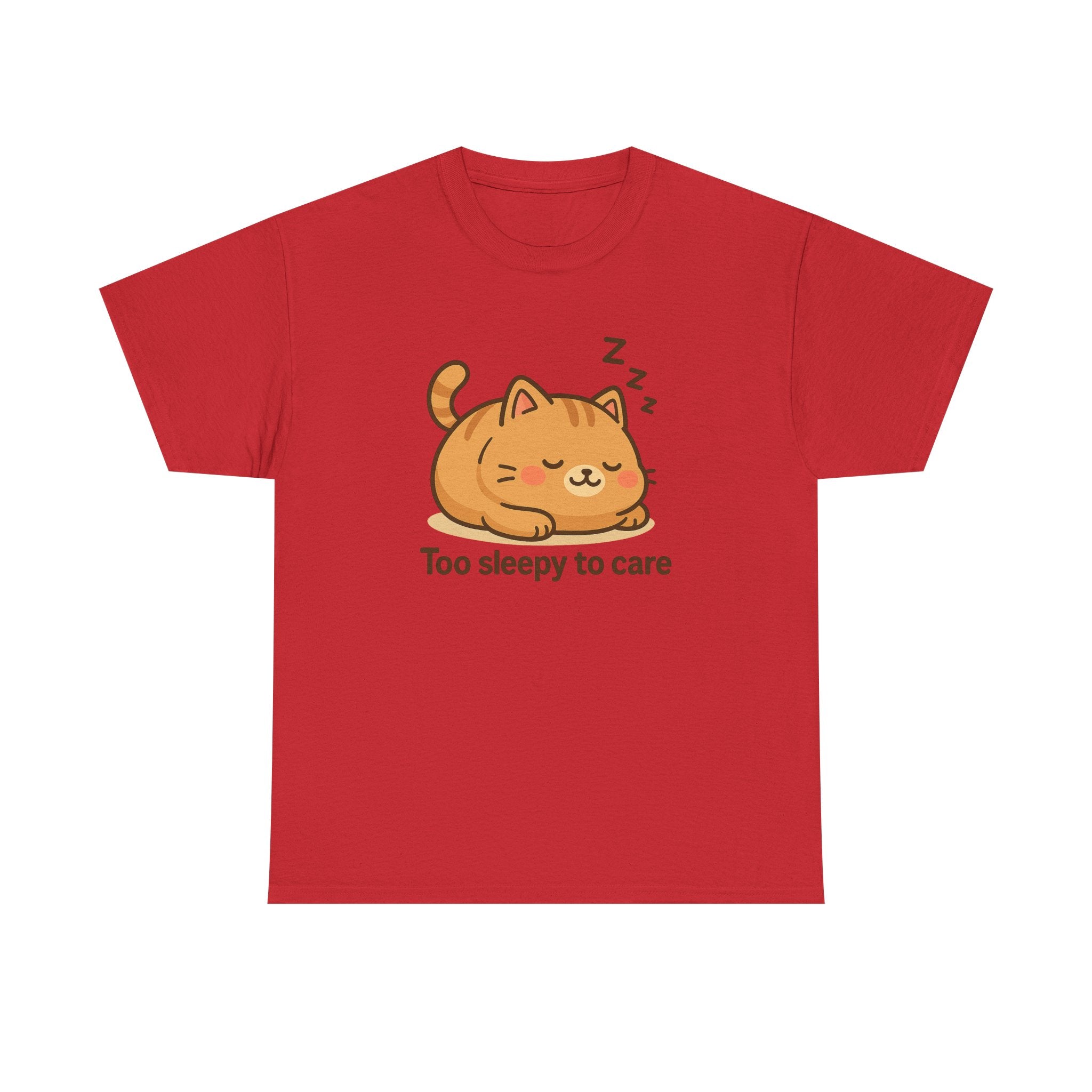 Too Sleepy to Care Cat T-Shirt - Adult