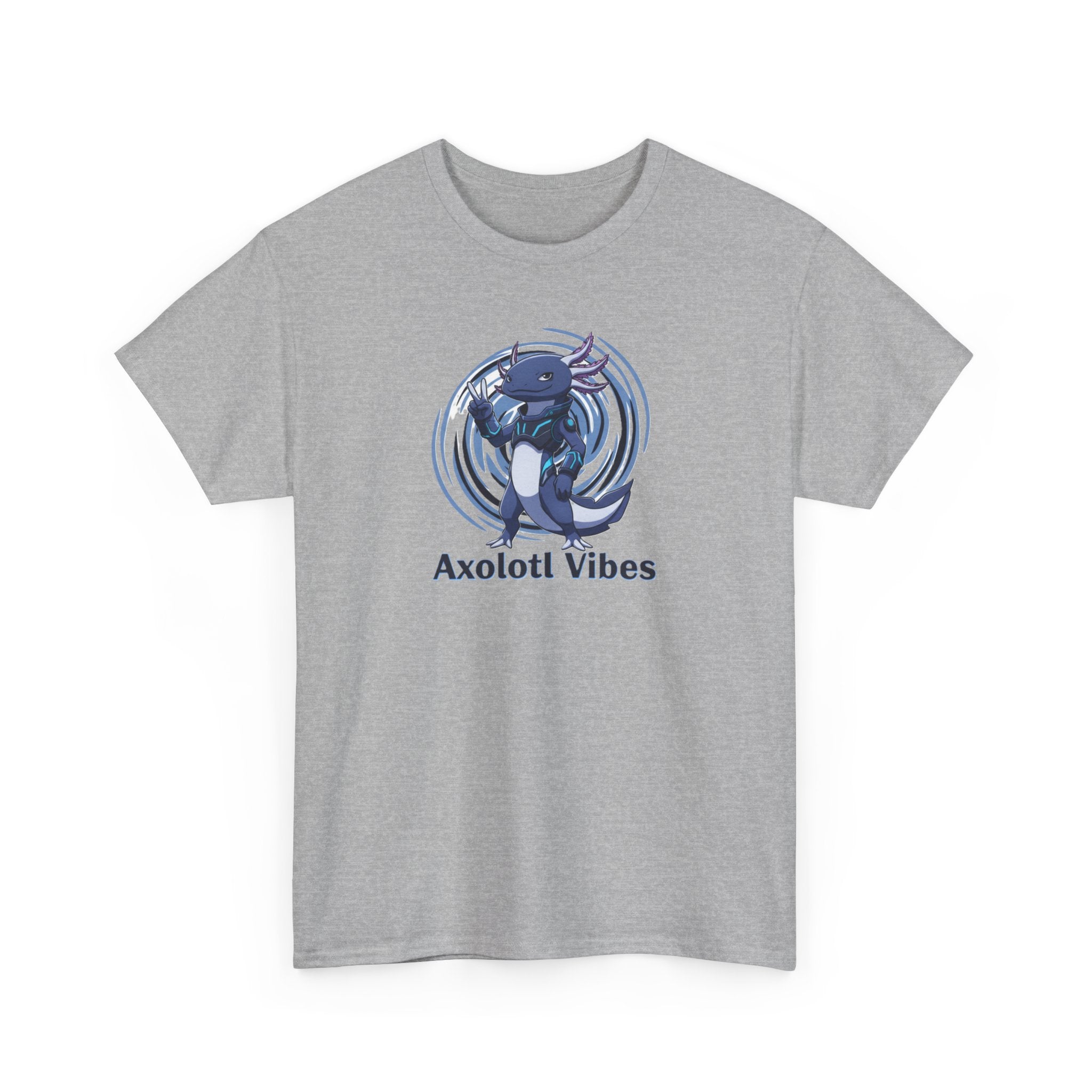 Axolotl Vibes T-Shirt — Cool Blue Axolotl Graphic Tee - Adult