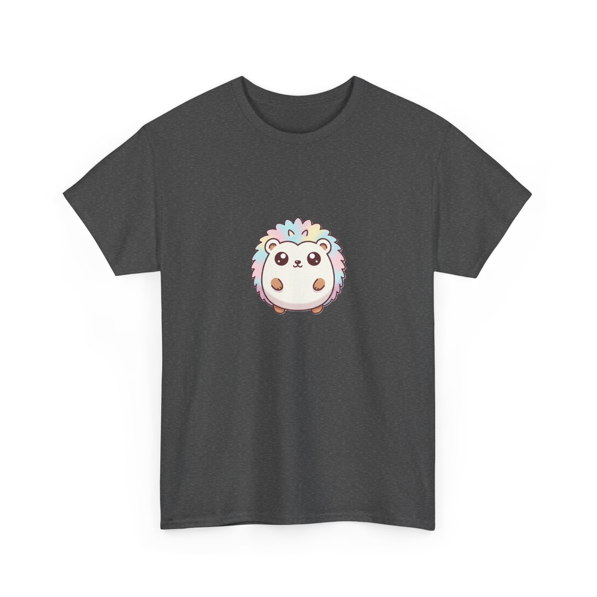 Cute Rainbow Hedgehog T-Shirt — Kawaii Animal Graphic Tee - Adult
