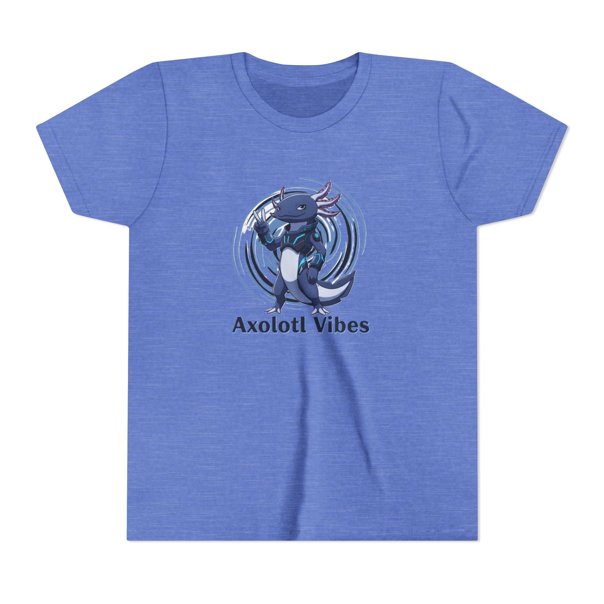 Youth Tee - 'Axolotl Vibes' Cute Axolotl Salamander Graphic Shirt - Kids