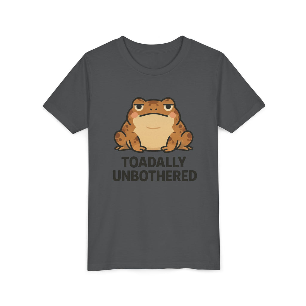 Youth Tee — 'Toadally Unbothered' Cute Frog Graphic Shirt for Kids