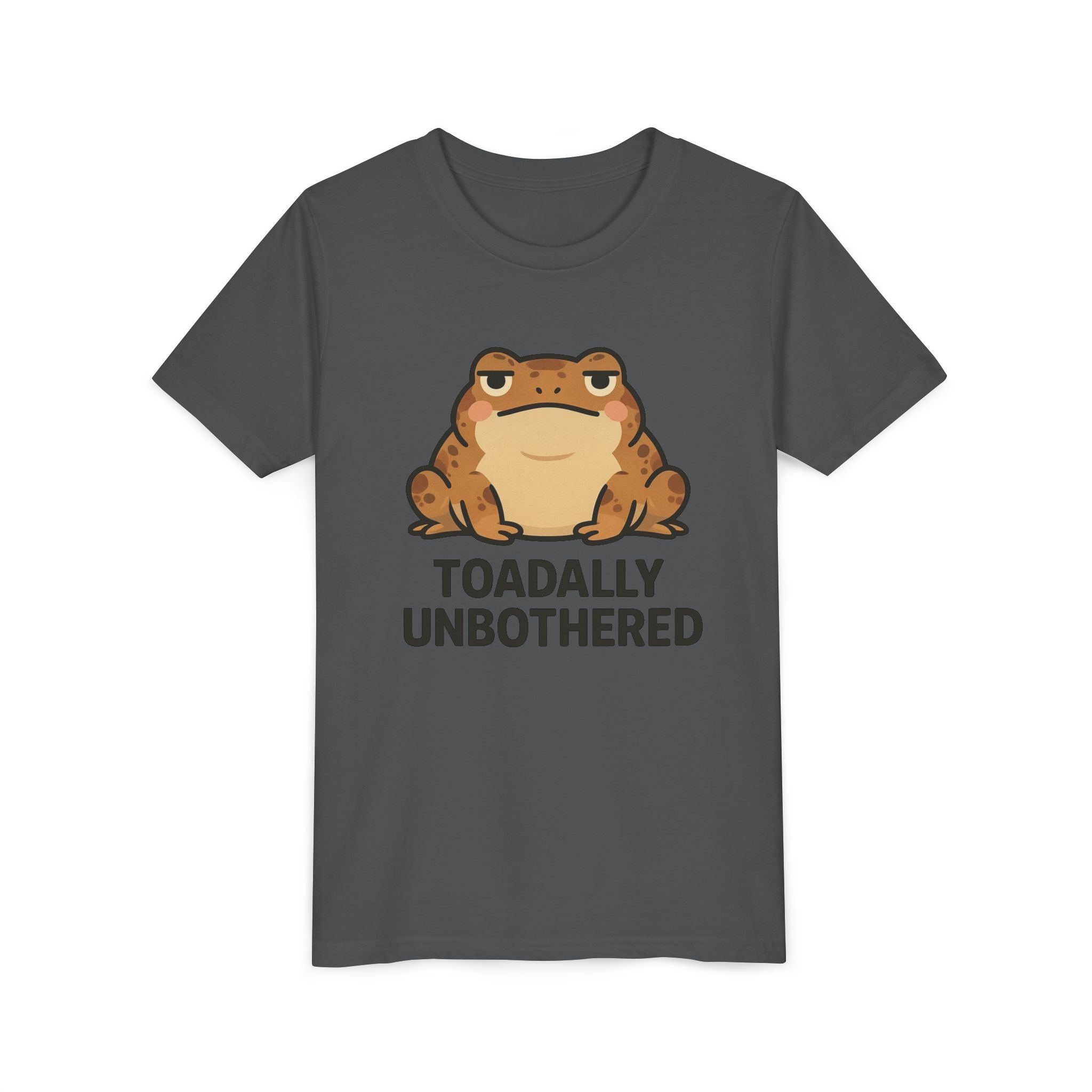 Youth Tee — 'Toadally Unbothered' Cute Frog Graphic Shirt for Kids