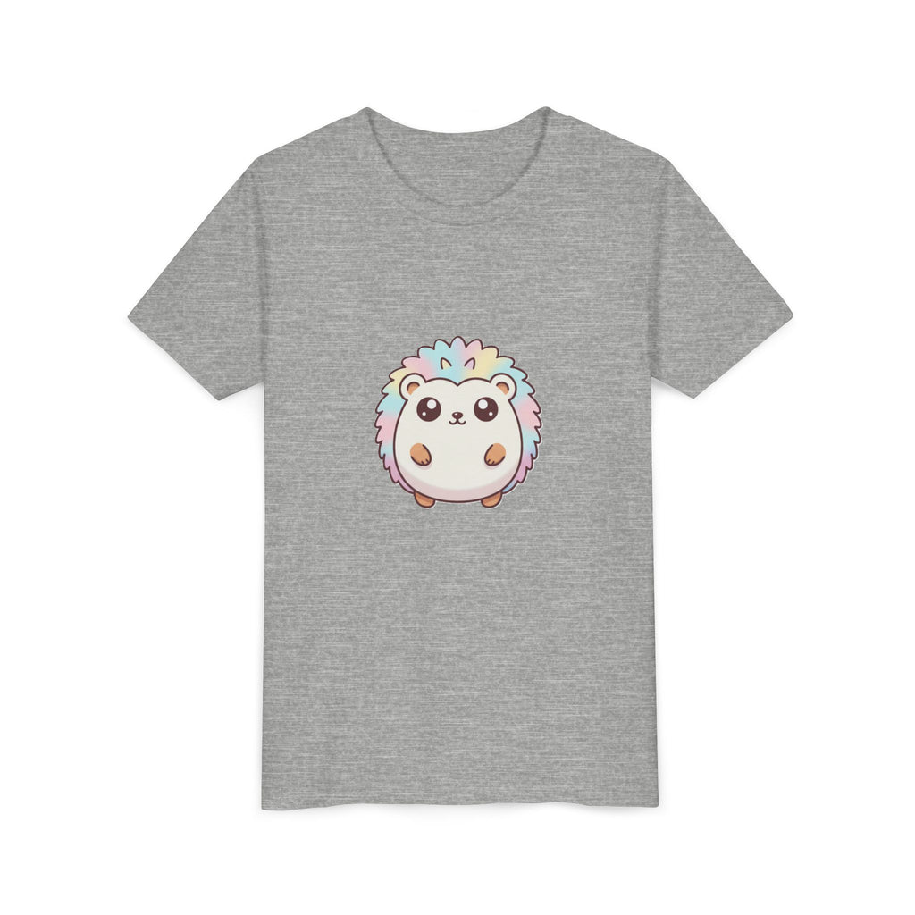 Kids Rainbow Hedgehog T‑Shirt — Cute Pastel Animal Youth Tee