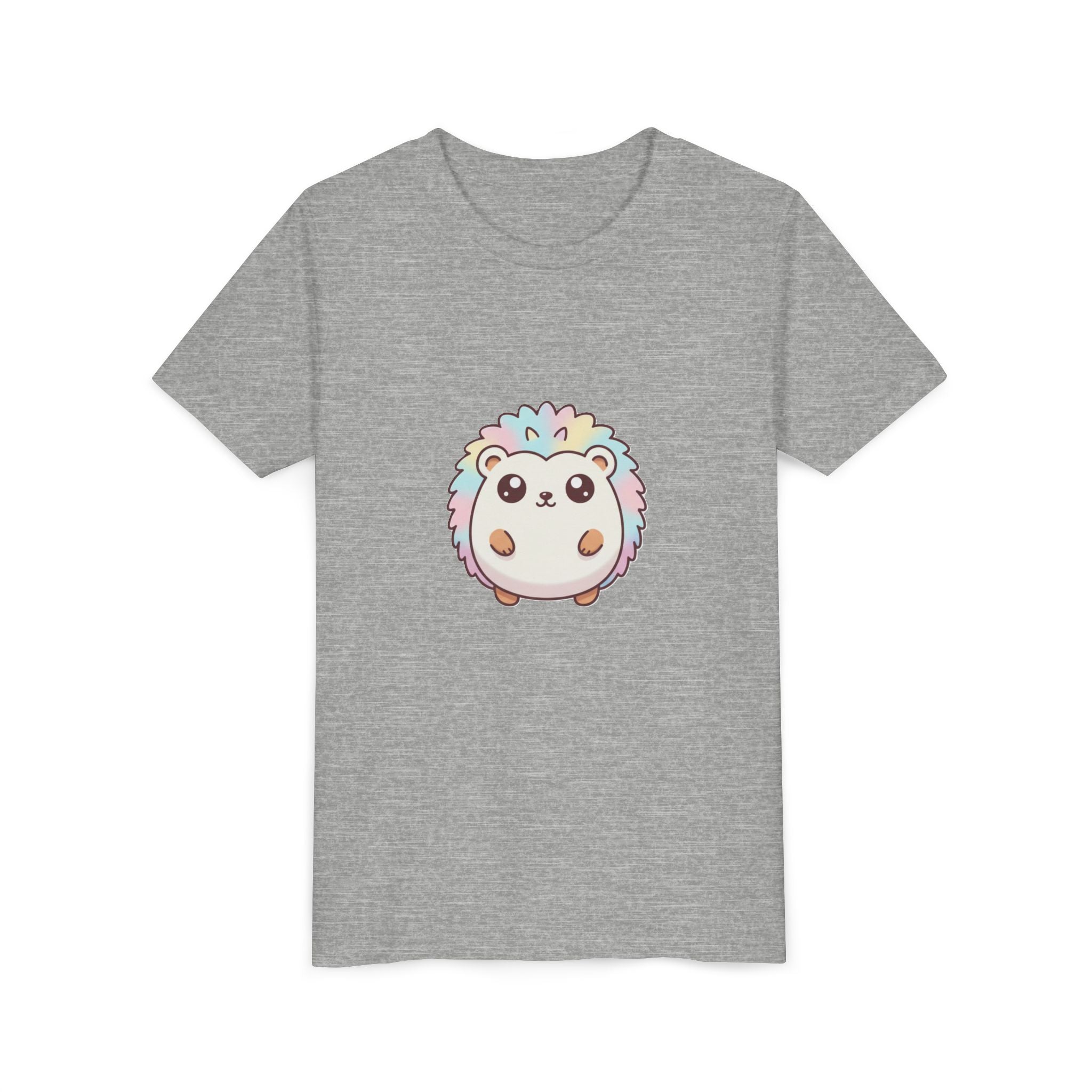 Kids Rainbow Hedgehog T‑Shirt — Cute Pastel Animal Youth Tee