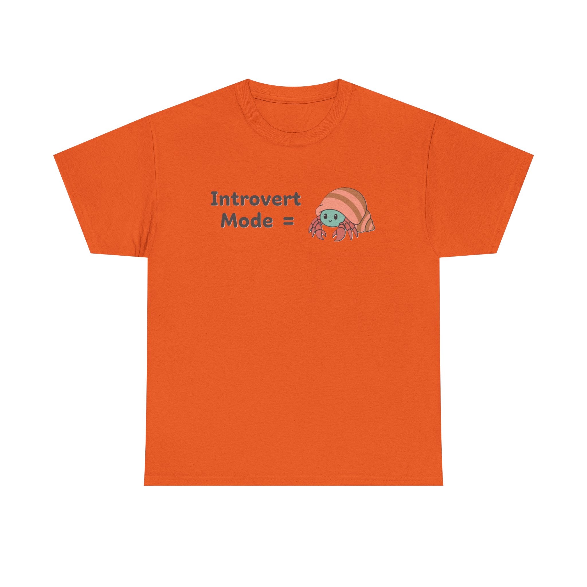 Introvert Mode T-Shirt — Cute Hermit Crab Graphic Tee - Adult