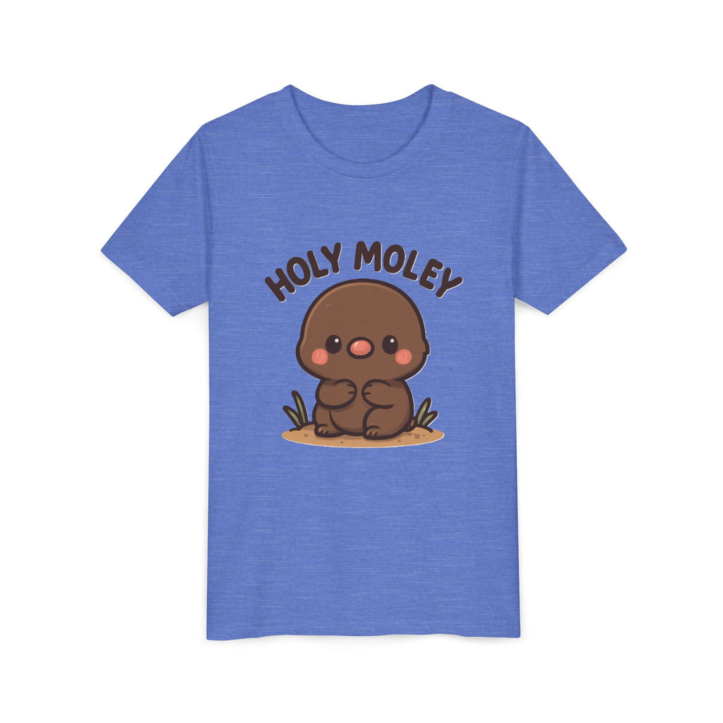 Holy Moley Kids Tee — Cute Cartoon Mole Youth Short Sleeve Shirt