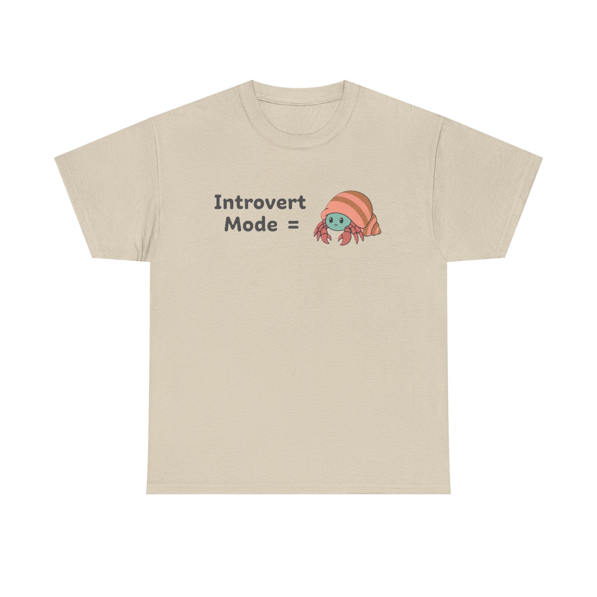 Introvert Mode T-Shirt — Cute Hermit Crab Graphic Tee - Adult