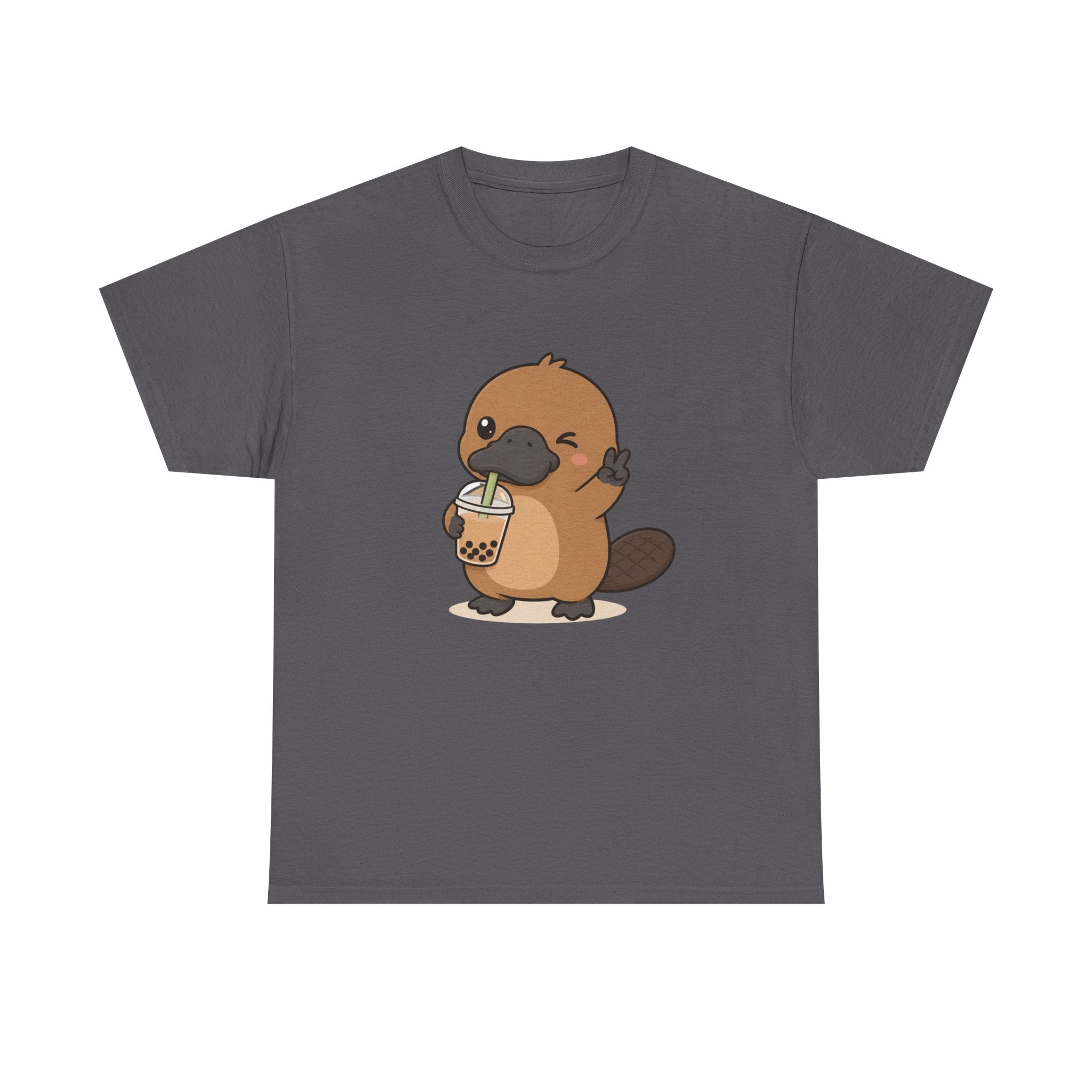 Cute Platypus Bubble Tea T‑Shirt - Adult